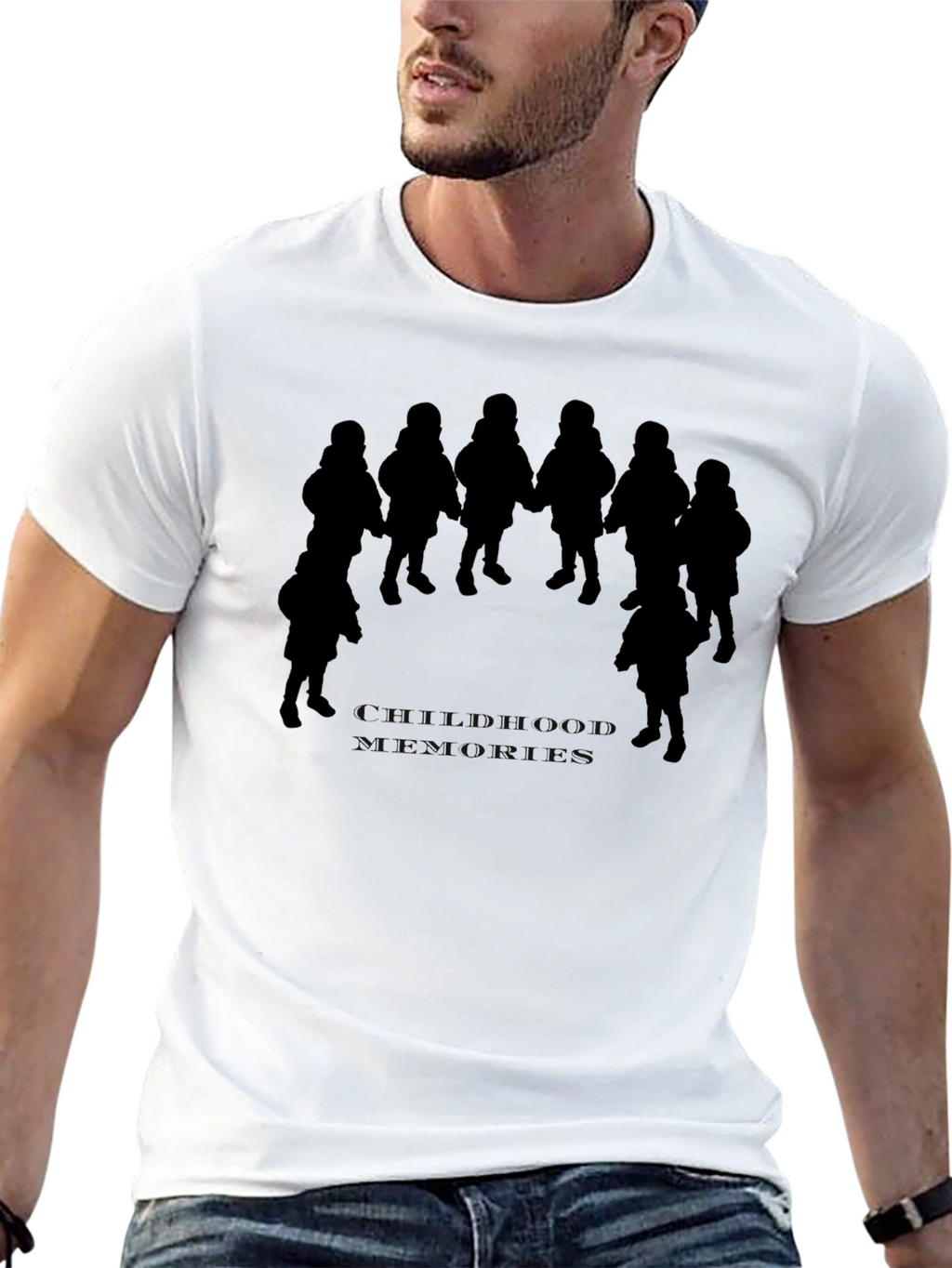 Silhouette Circle Kids Black T-Shirt