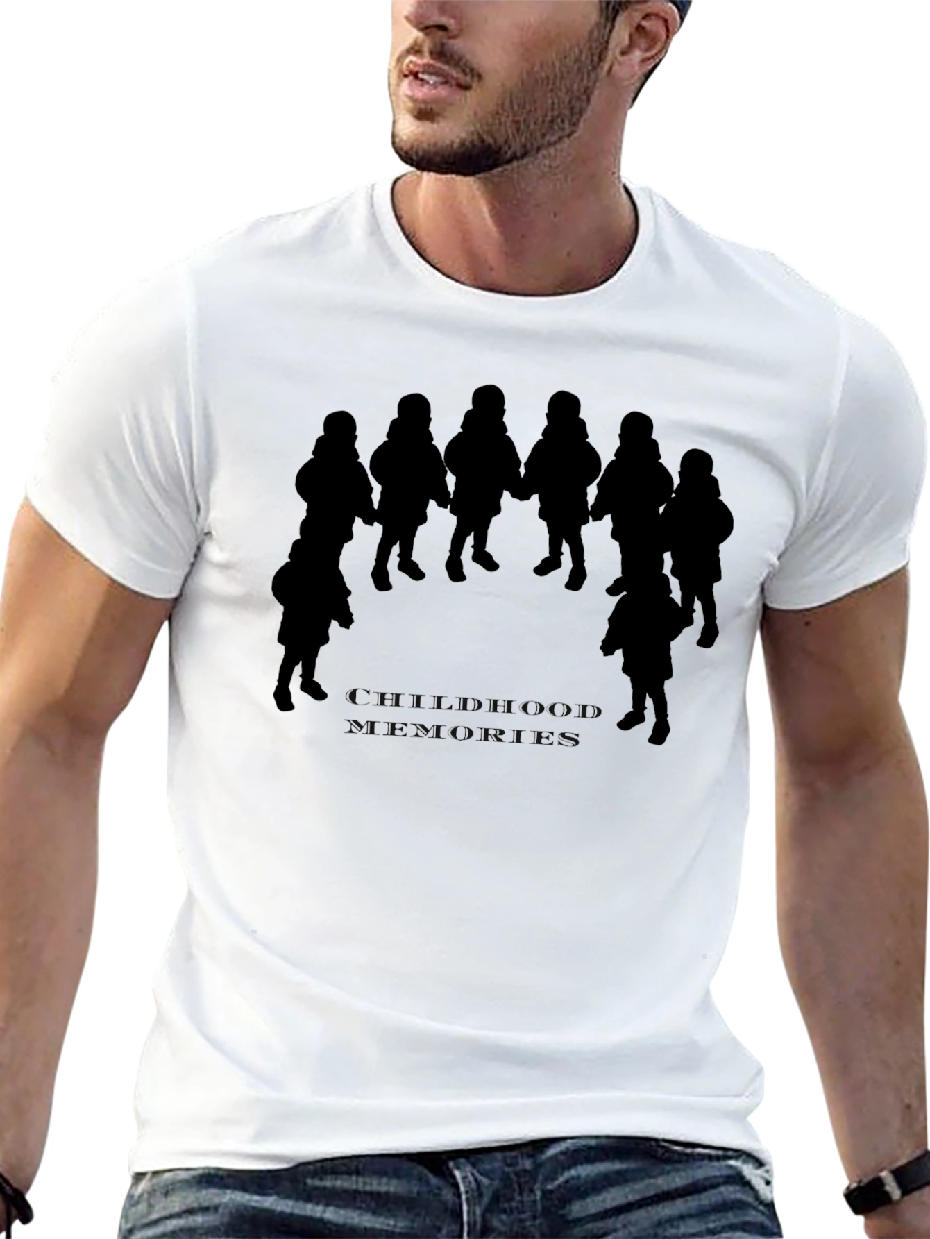 Silhouette Circle Kids Black T-Shirt