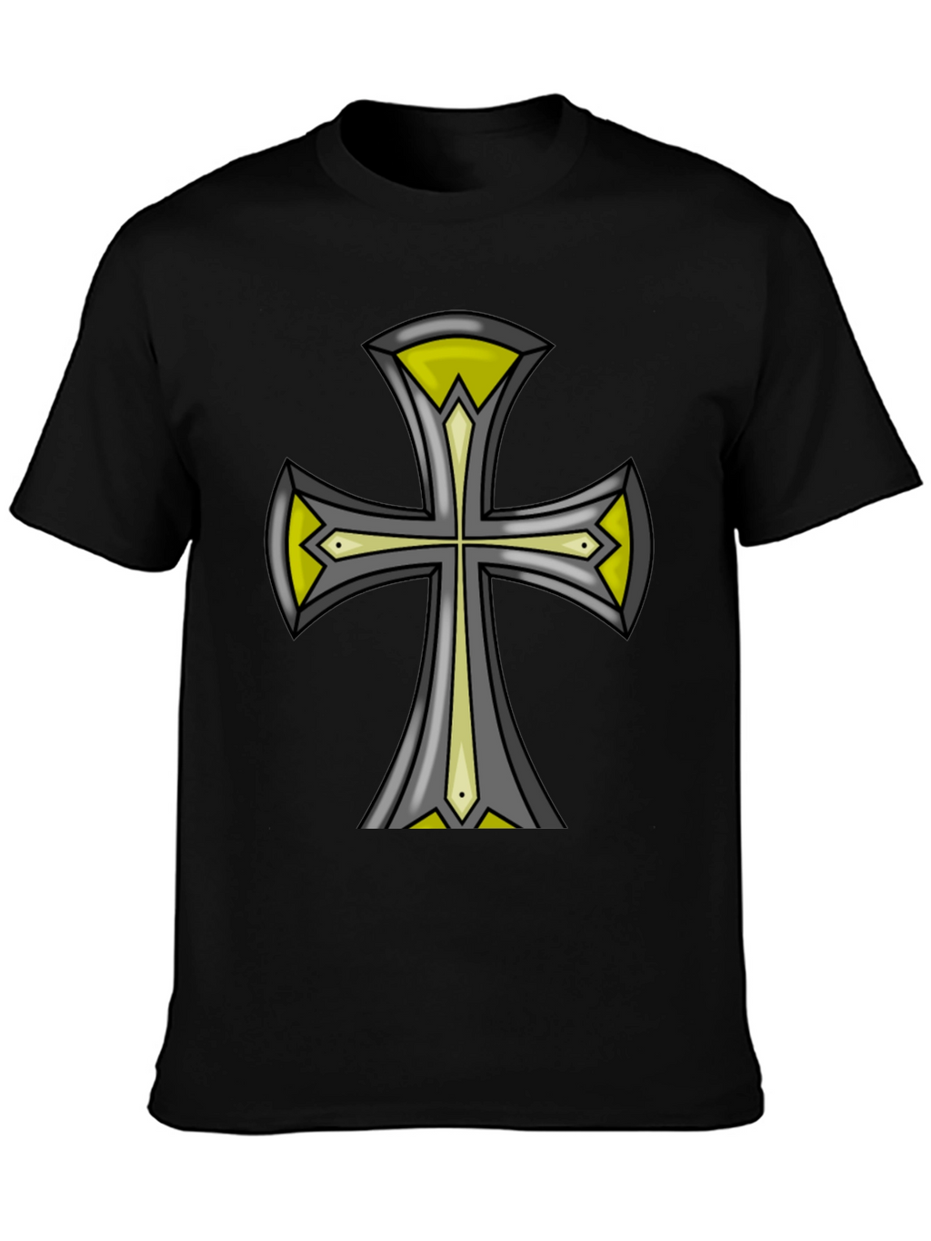 Cross Graphic Black Tee - Unique Design