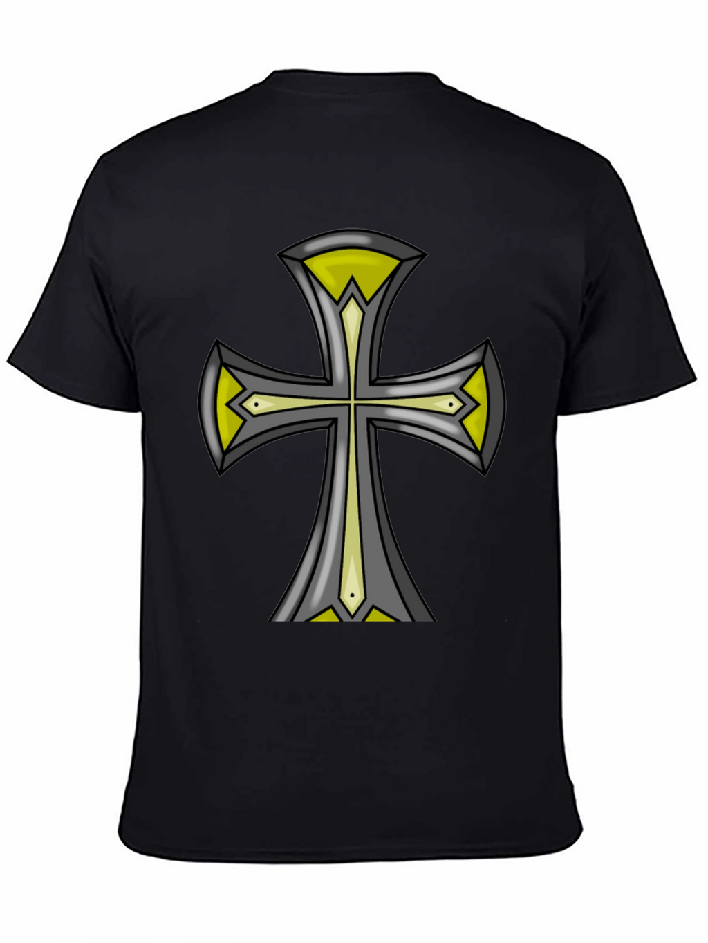 Cross Graphic Black Tee - Unique Design