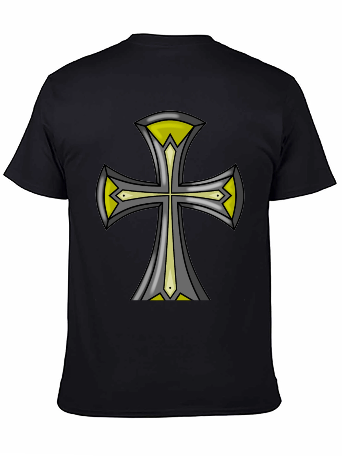 Cross Graphic Black Tee - Unique Design