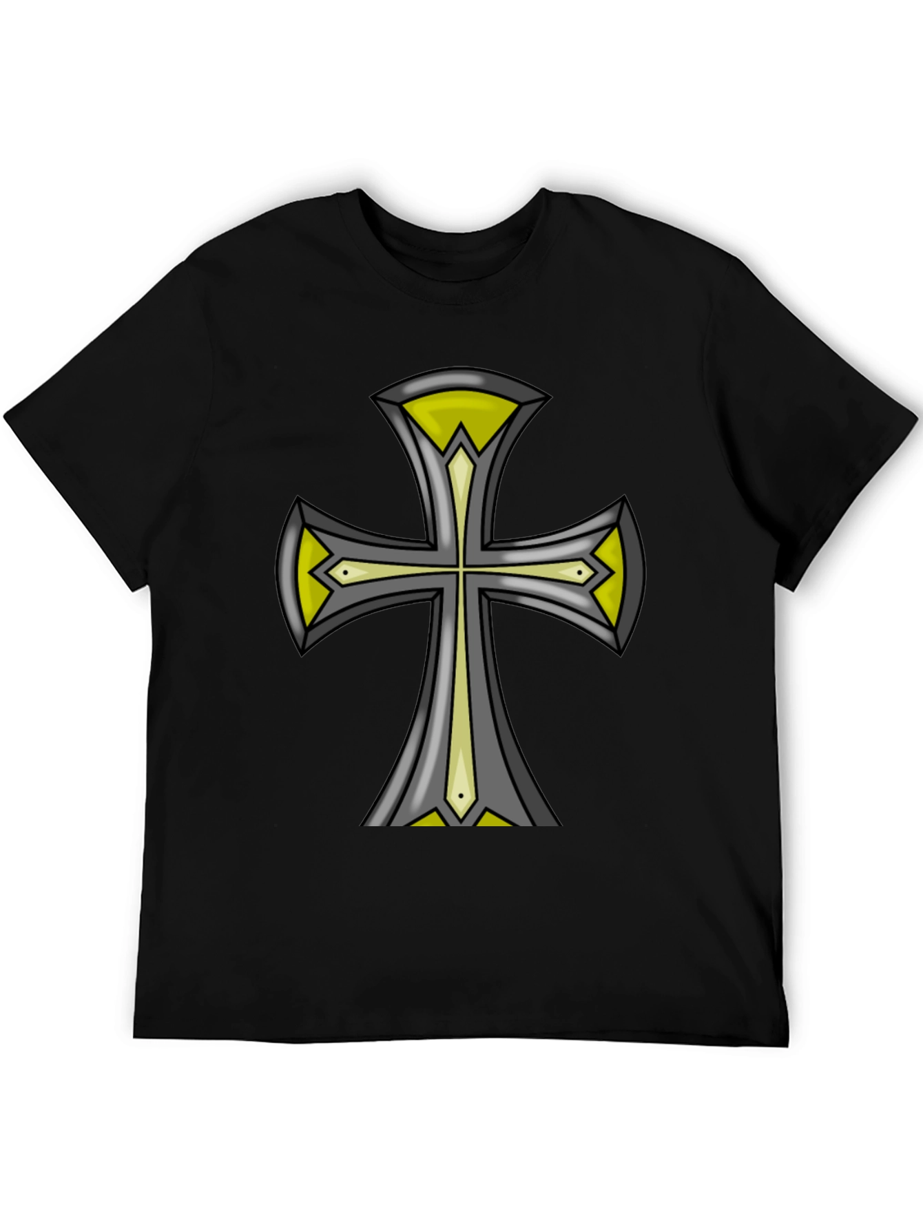 Cross Graphic Black Tee - Unique Design