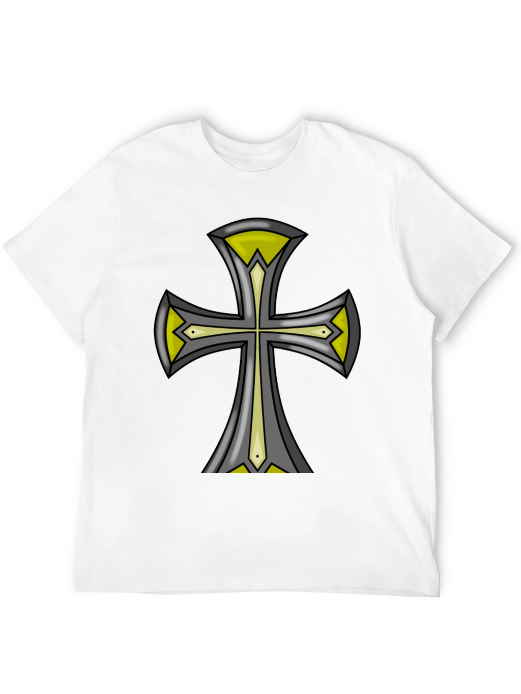 Cross Graphic Black Tee - Unique Design
