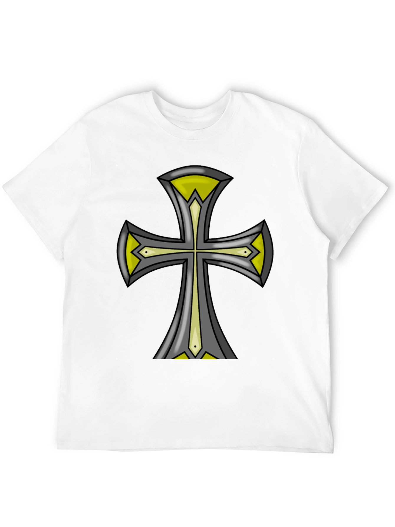Cross Graphic Black Tee - Unique Design