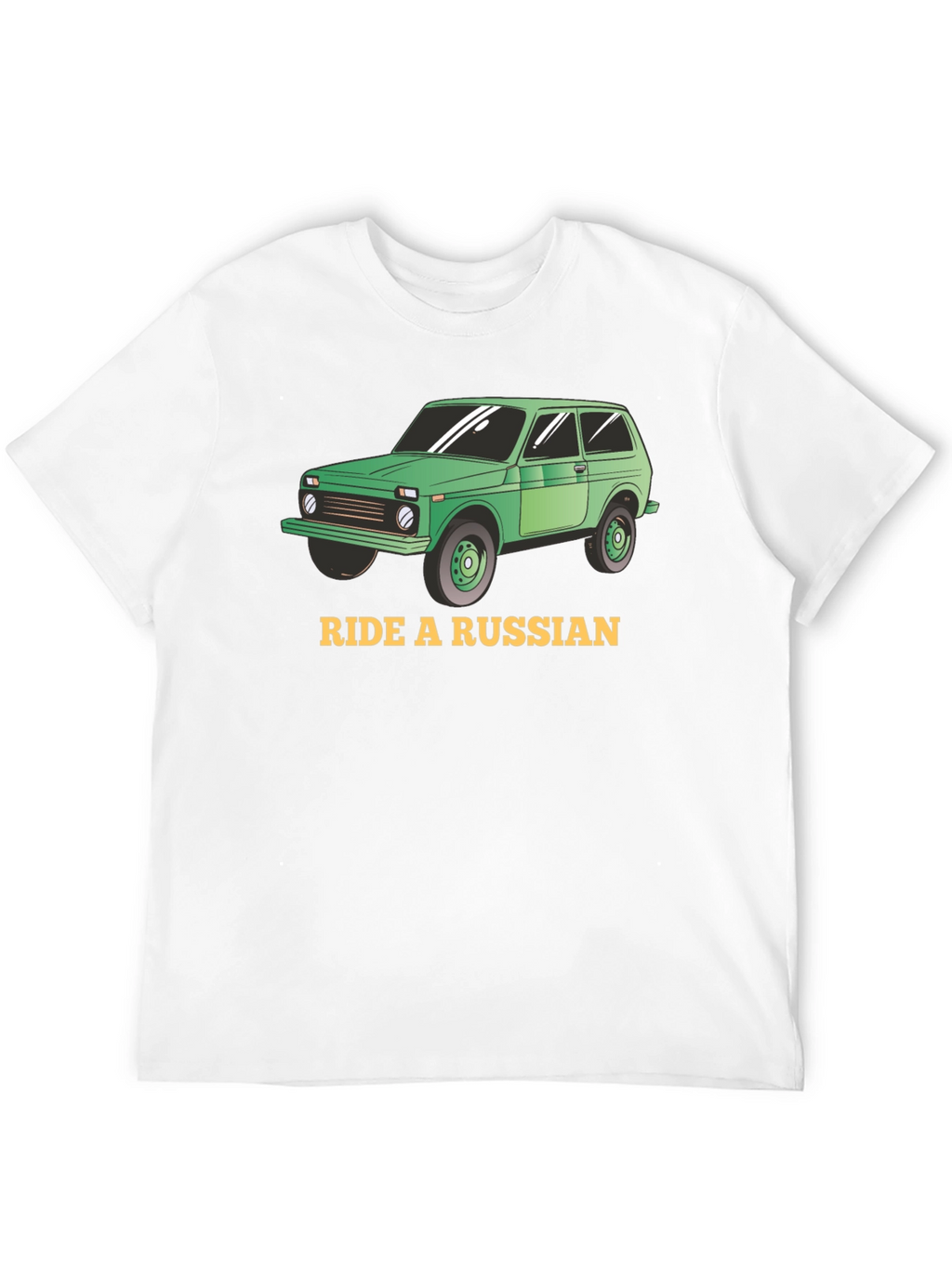 Ride a Russian T-Shirt - Green Car Design