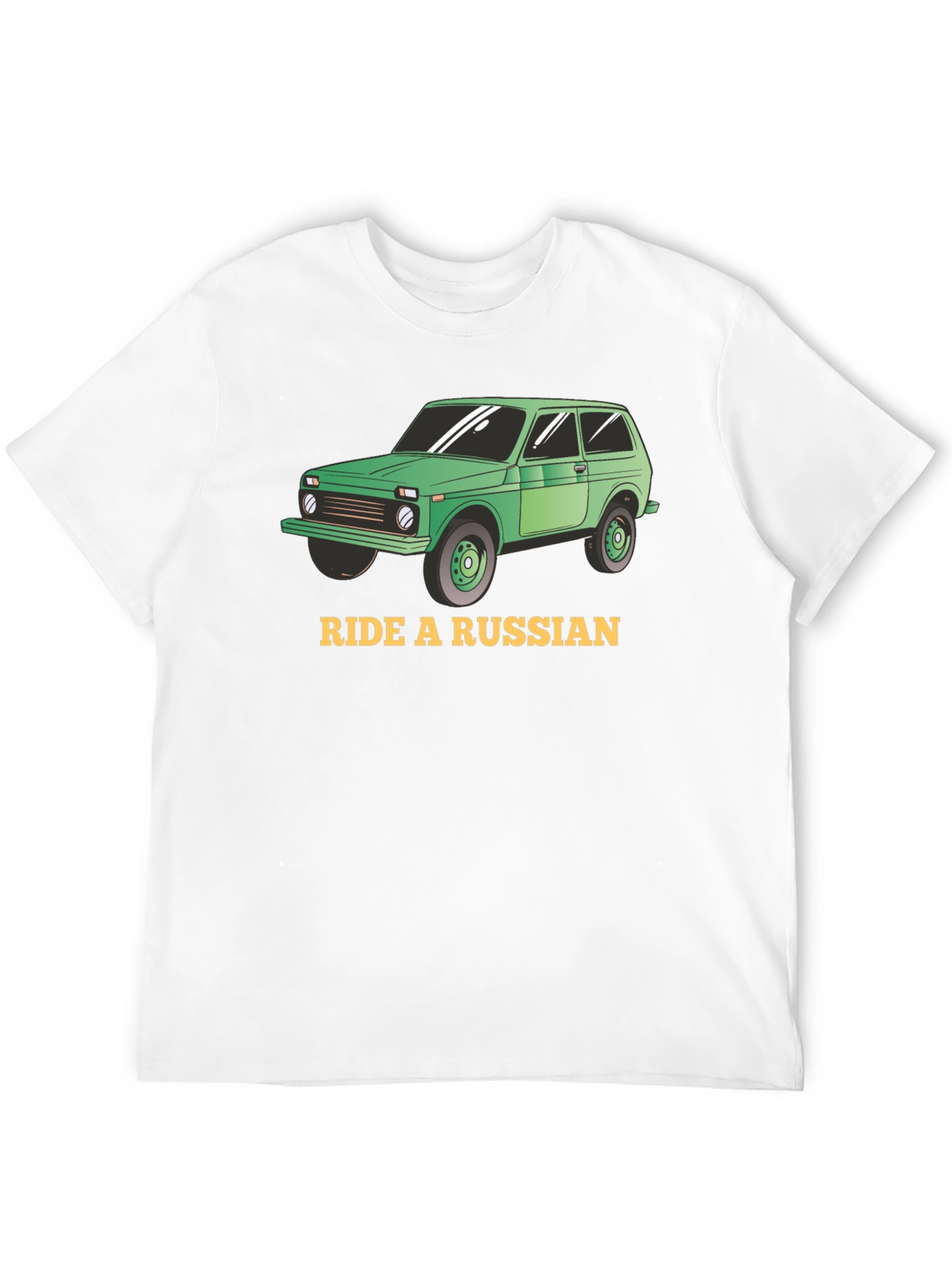 Ride a Russian T-Shirt - Green Car Design