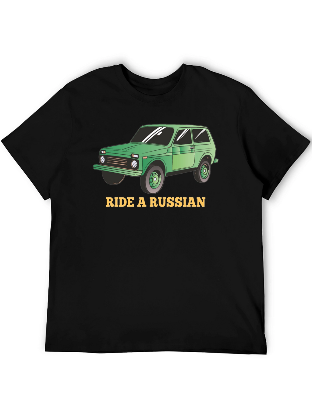 Ride a Russian T-Shirt - Green Car Design