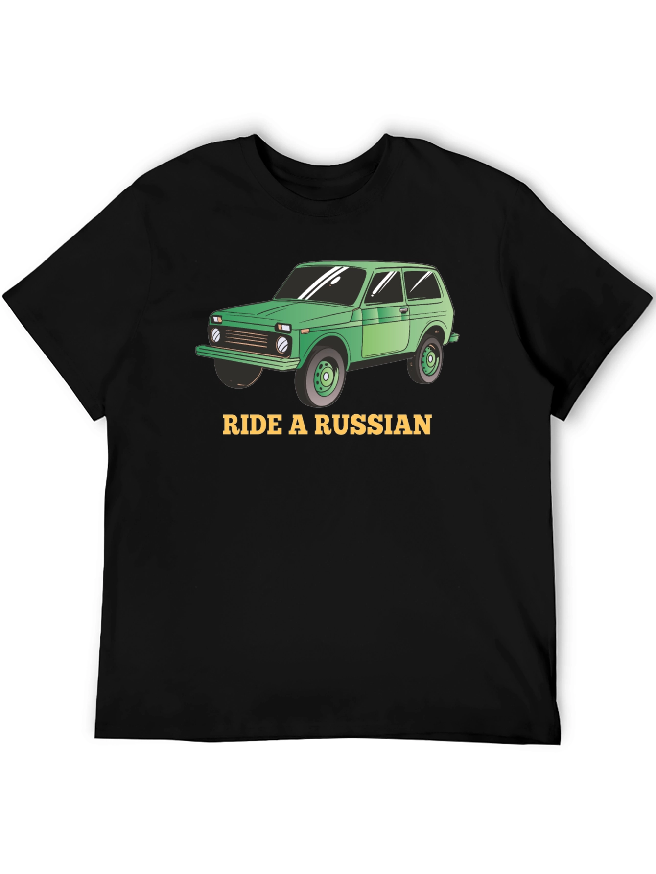 Ride a Russian T-Shirt - Green Car Design