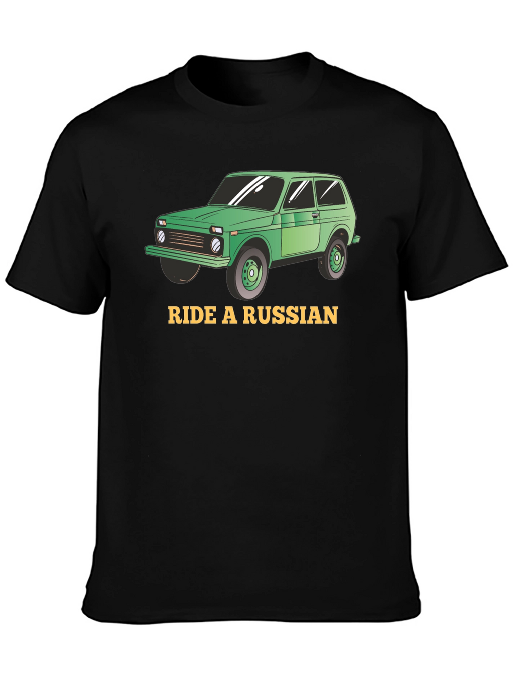 Ride a Russian T-Shirt - Green Car Design