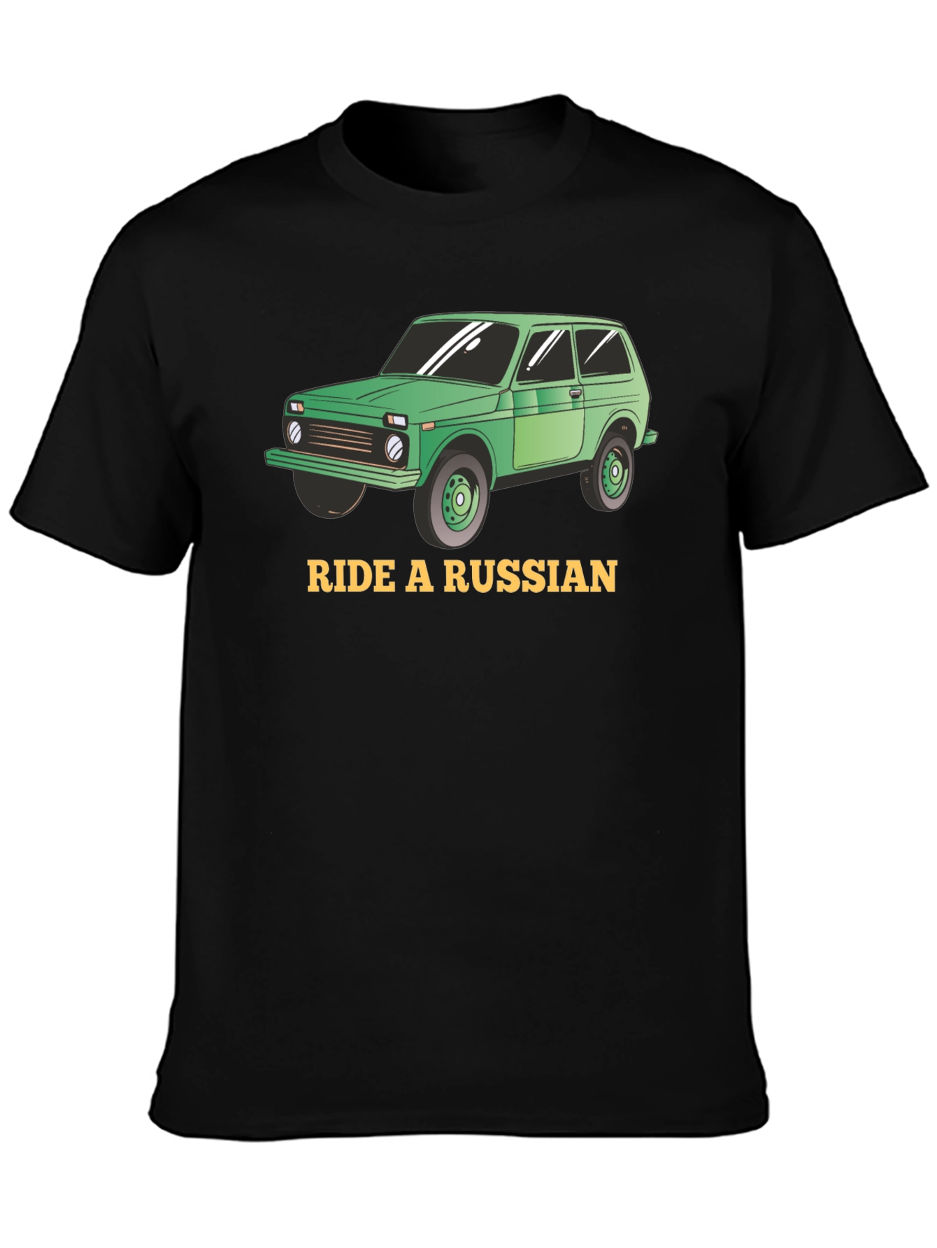 Ride a Russian T-Shirt - Green Car Design