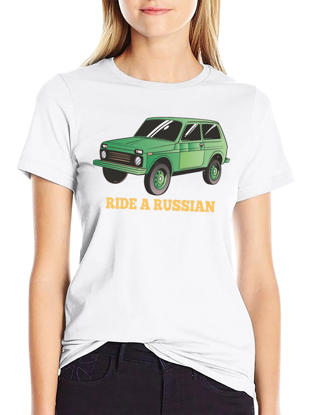 Ride a Russian T-Shirt - Green Car Design
