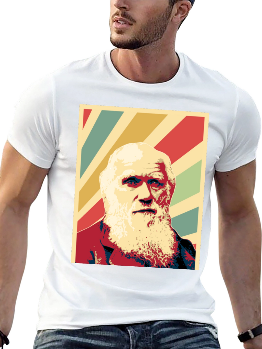 Darwin Graphic Print T-Shirt - Black