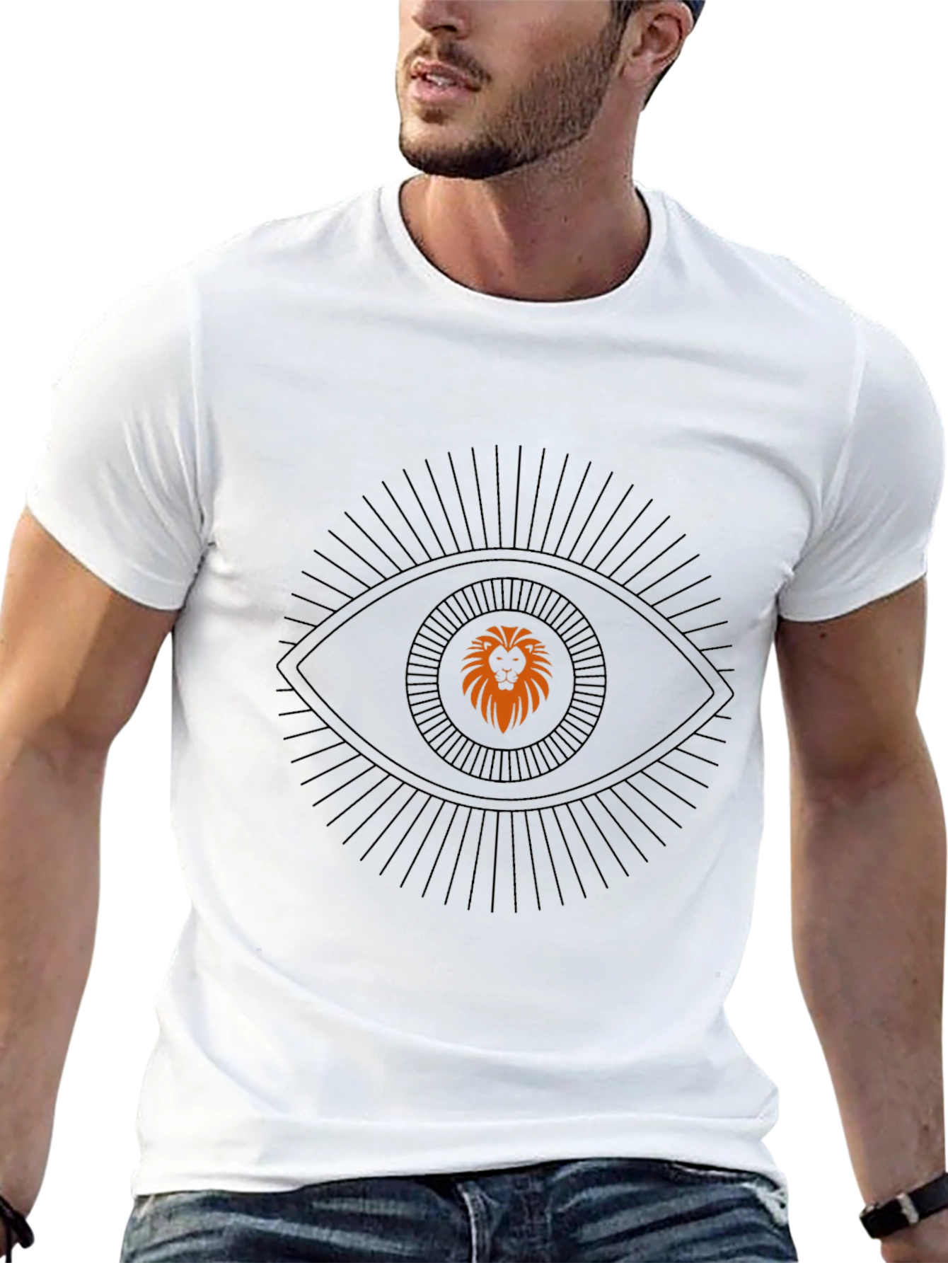 Lion Eye Graphic Black T-Shirt