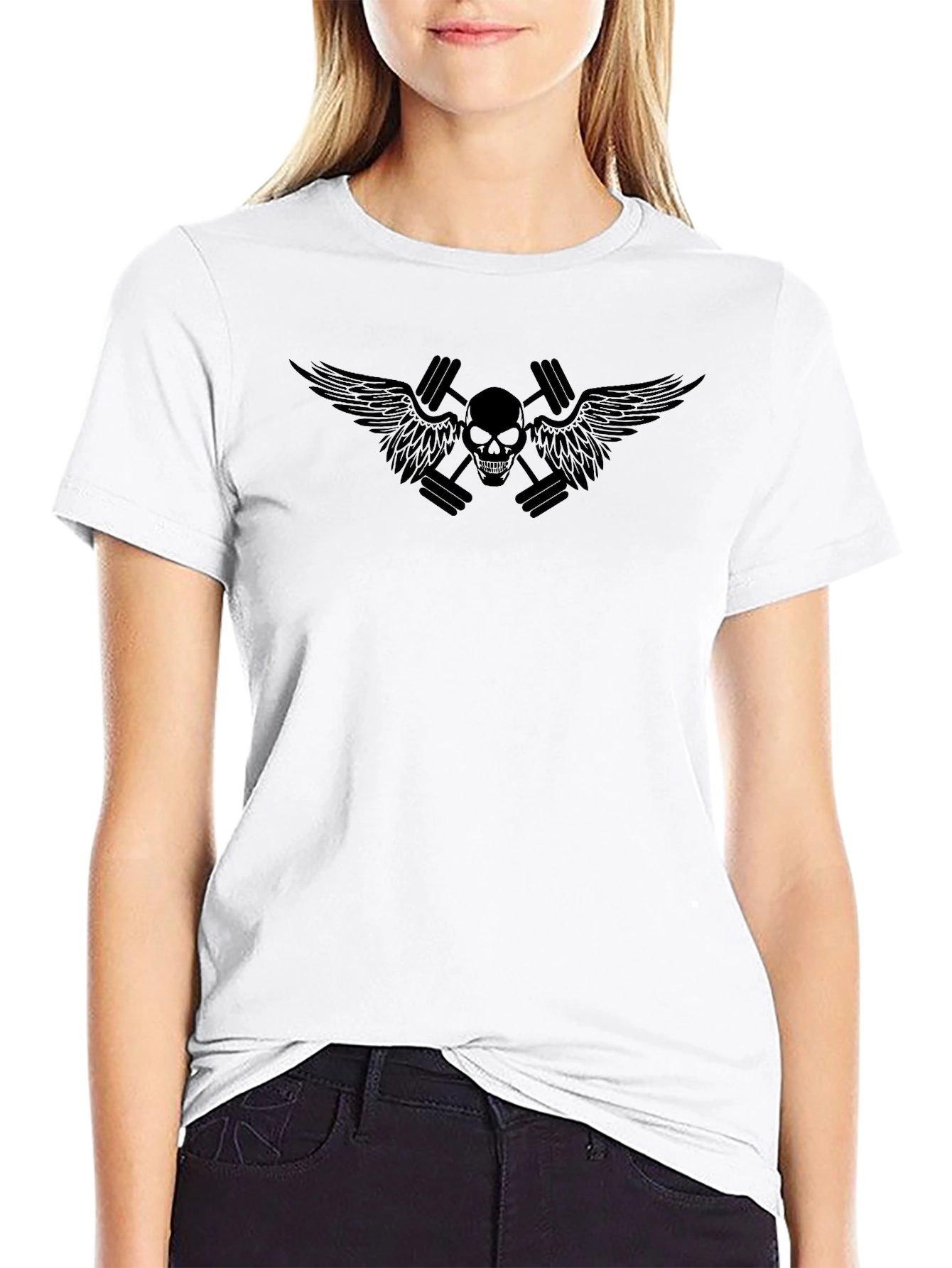 Skull & Wings Workout T-Shirt