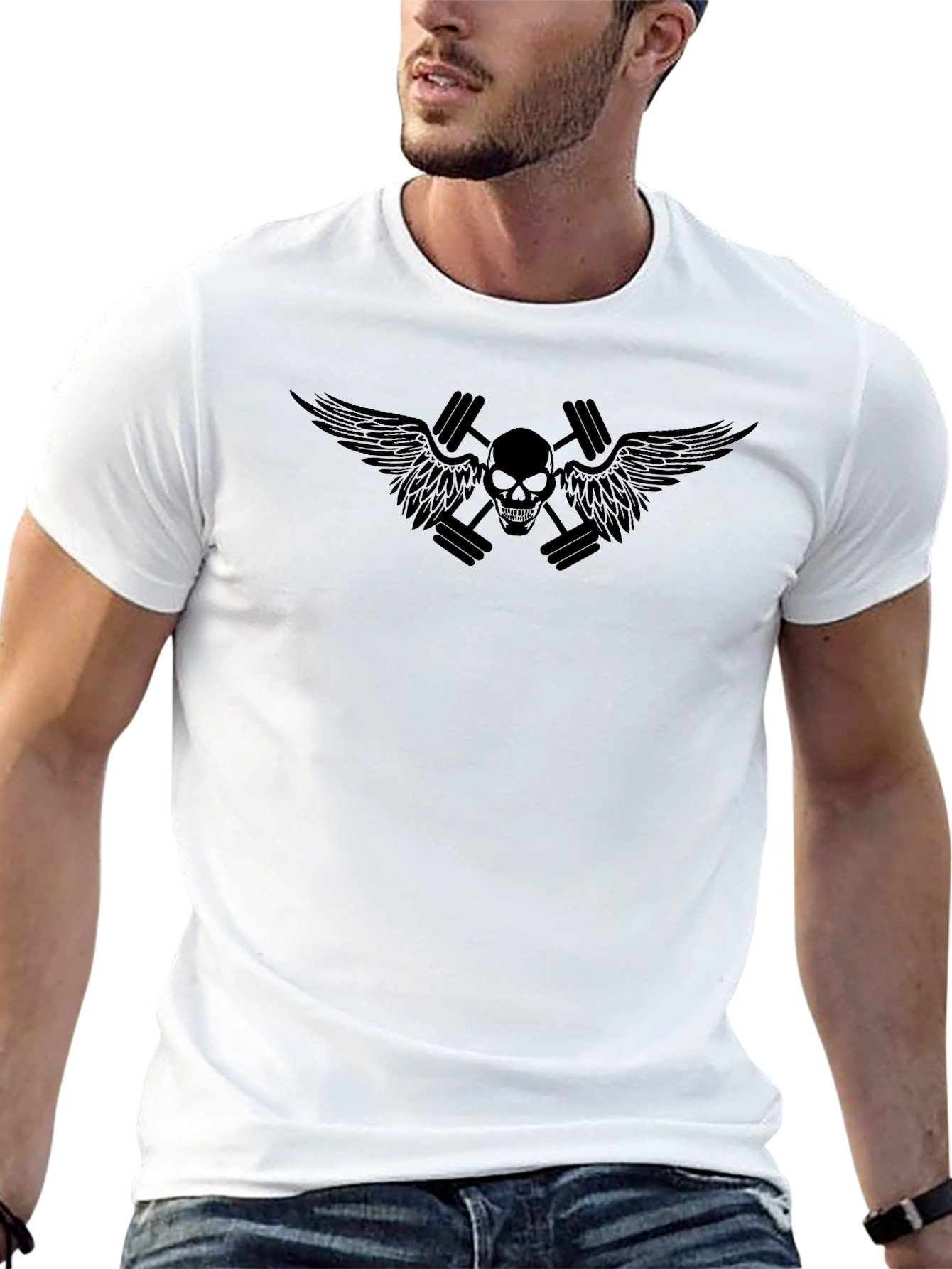 Skull & Wings Workout T-Shirt