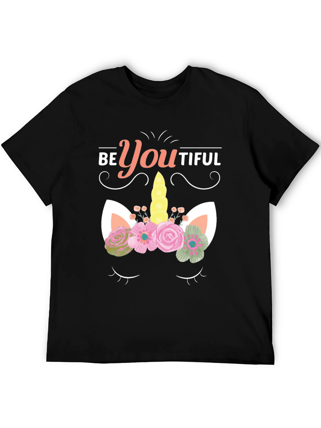BeYOUtiful Unicorn Graphic Tee - Black