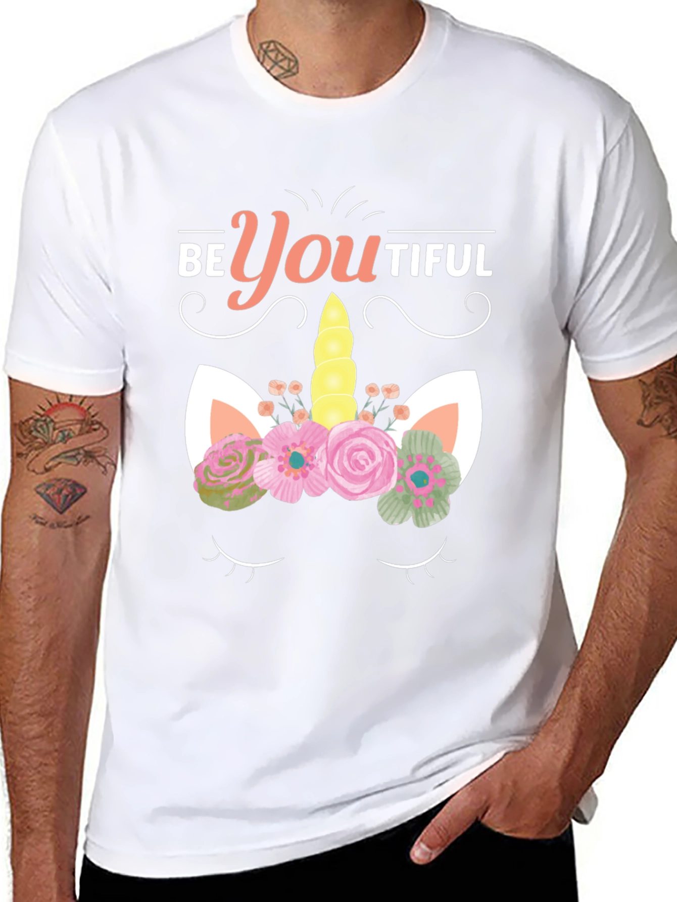 BeYOUtiful Unicorn Graphic Tee - Black