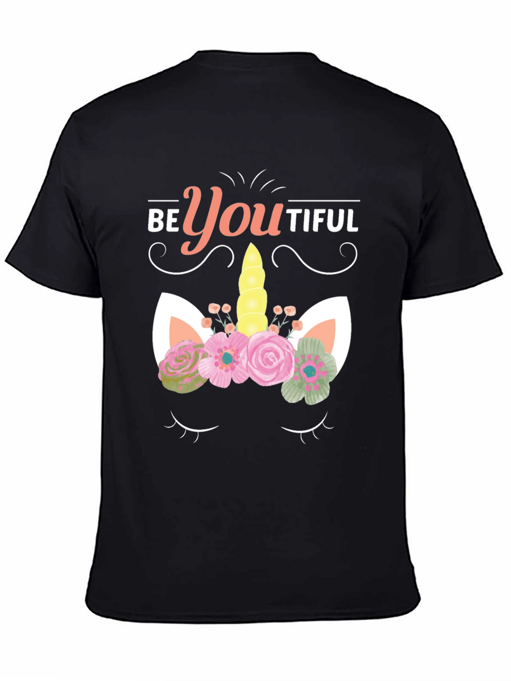BeYOUtiful Unicorn Graphic Tee - Black