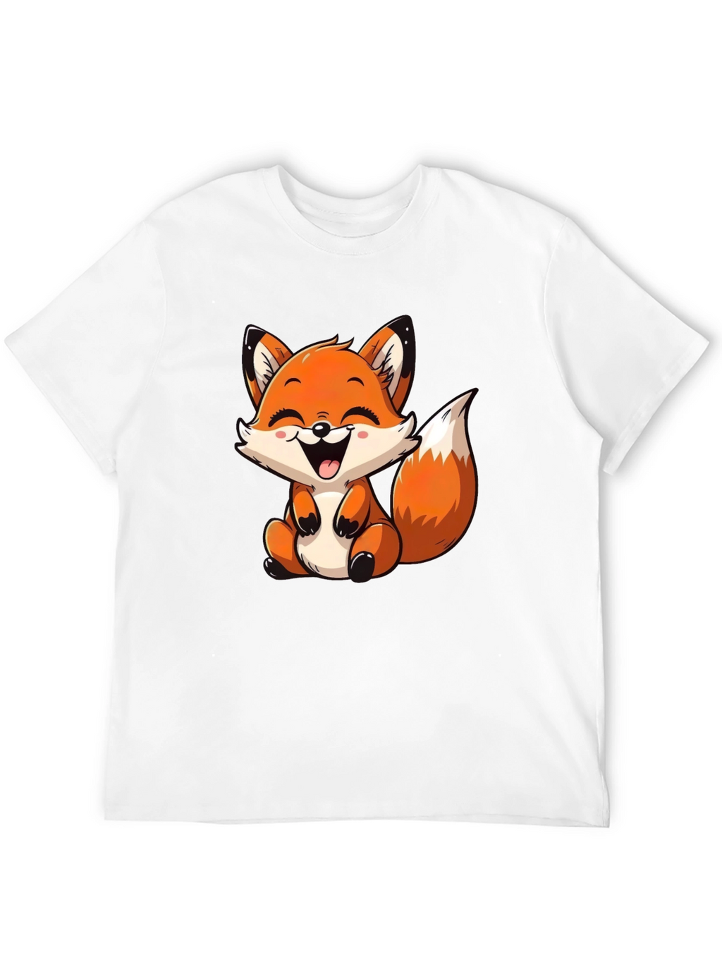 Cute Fox Graphic Tee - Unisex Cartoon Animal T-Shirt