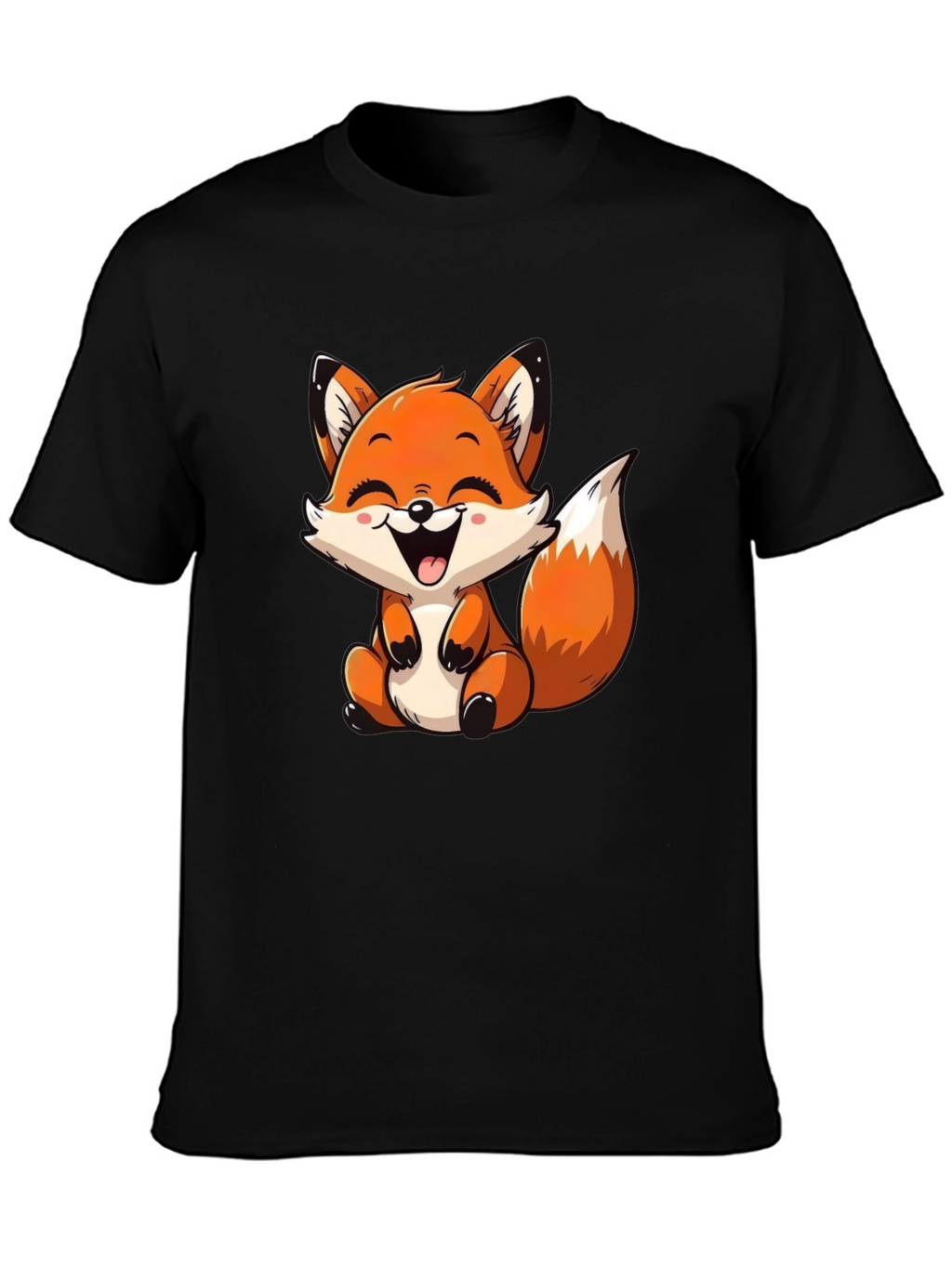 Cute Fox Graphic Tee - Unisex Cartoon Animal T-Shirt