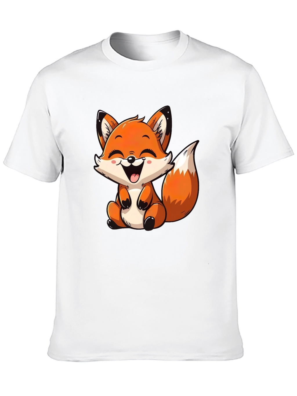 Cute Fox Graphic Tee - Unisex Cartoon Animal T-Shirt