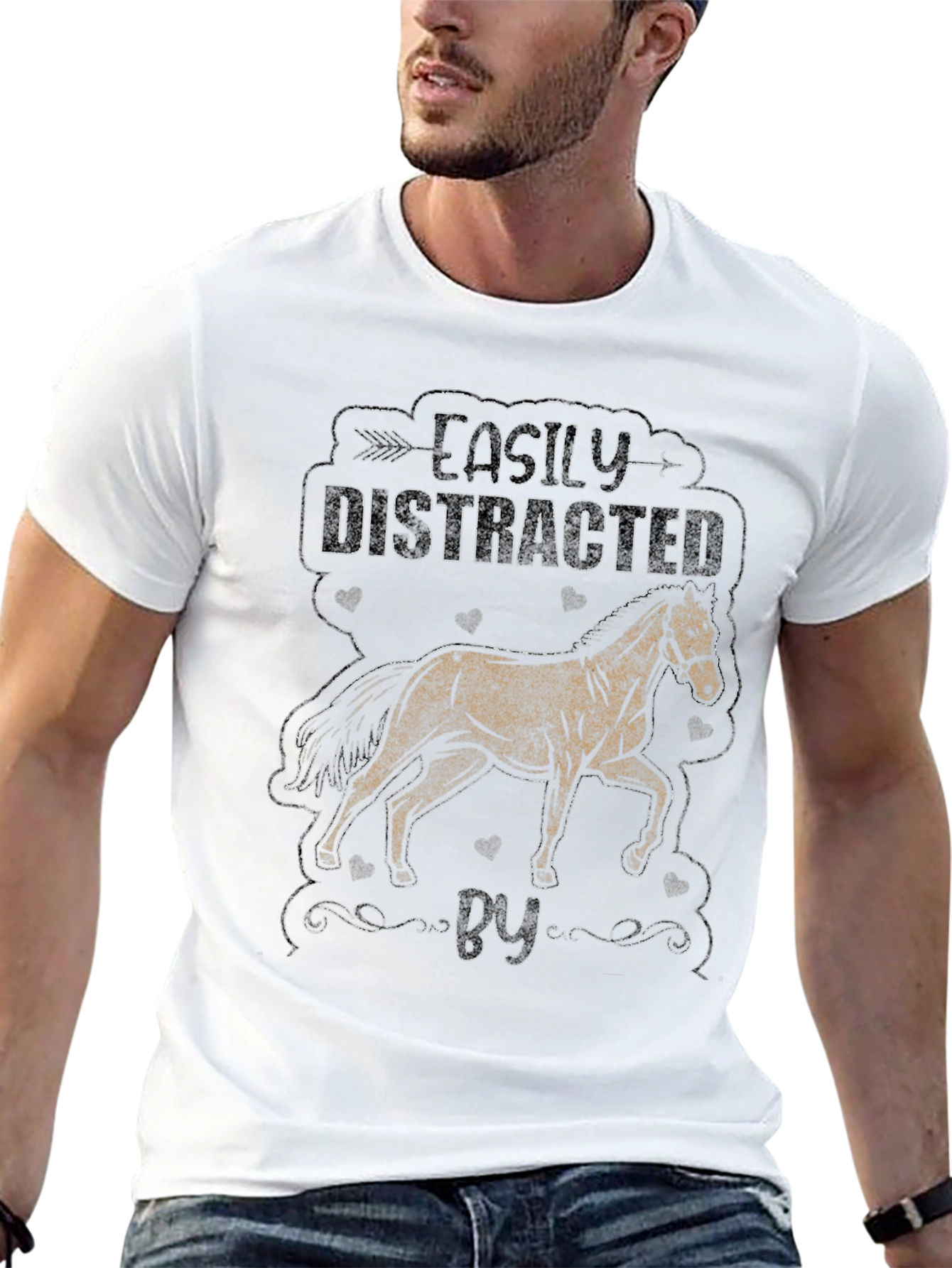 Easily Distracted By Horses Graphic Tee