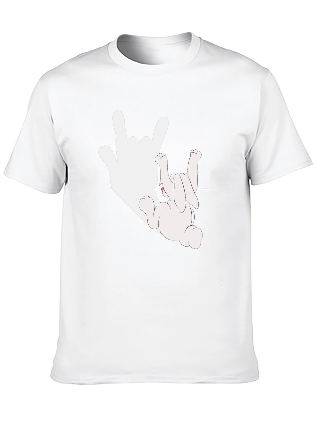 Rock On Bunny Graphic Tee - Black Cotton T-Shirt