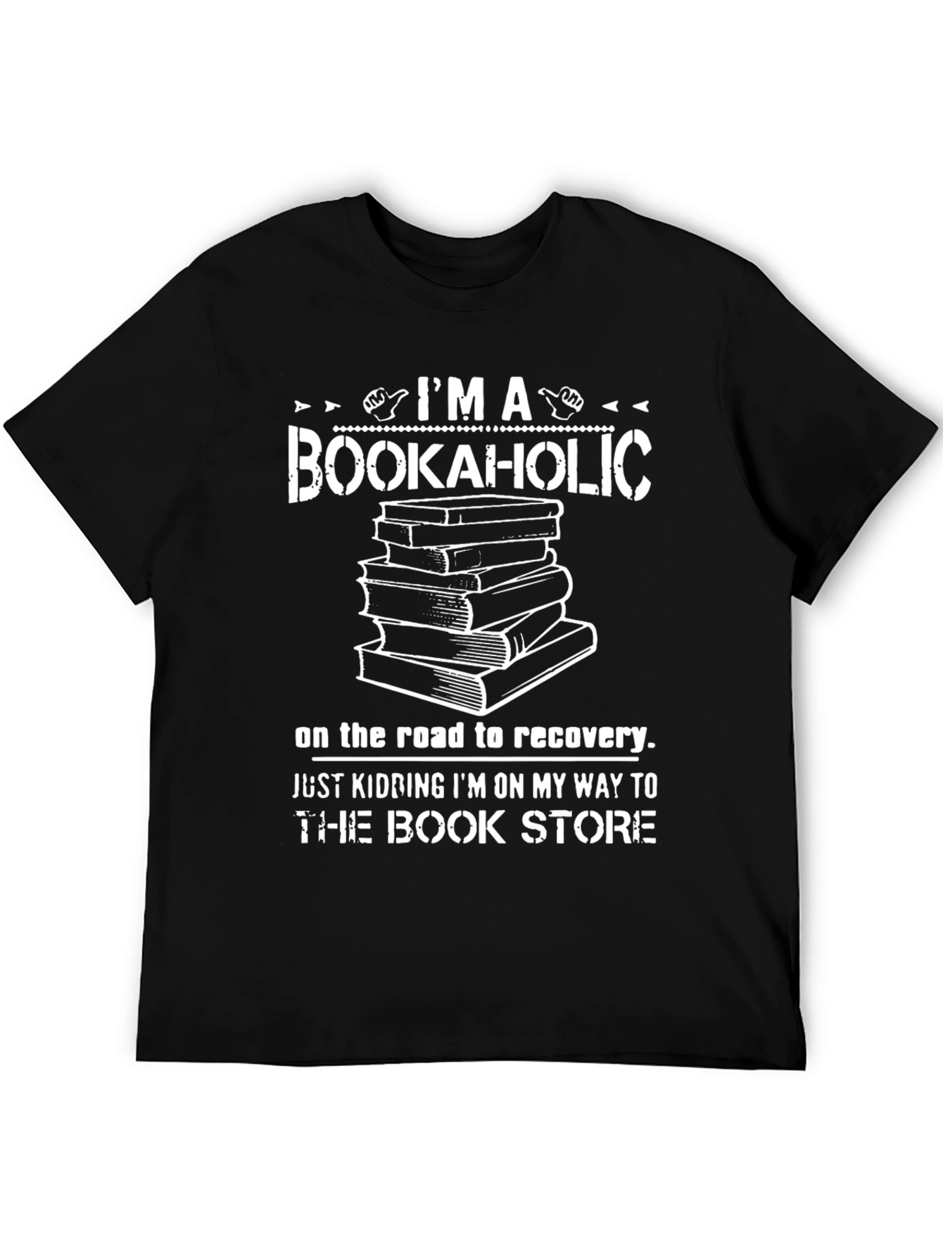 Bookaholic T-Shirt - On the Road to the Bookstore