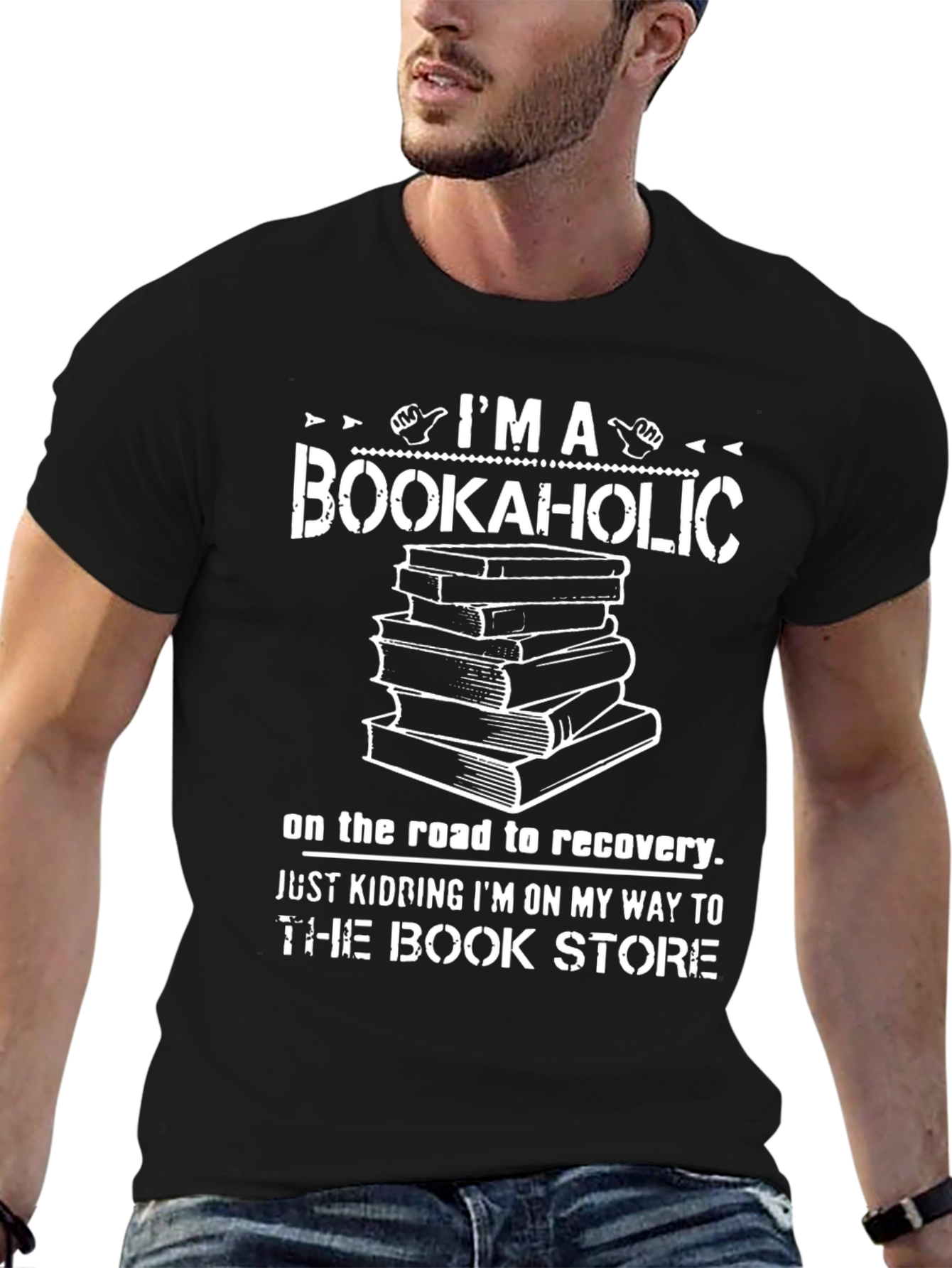 Bookaholic T-Shirt - On the Road to the Bookstore