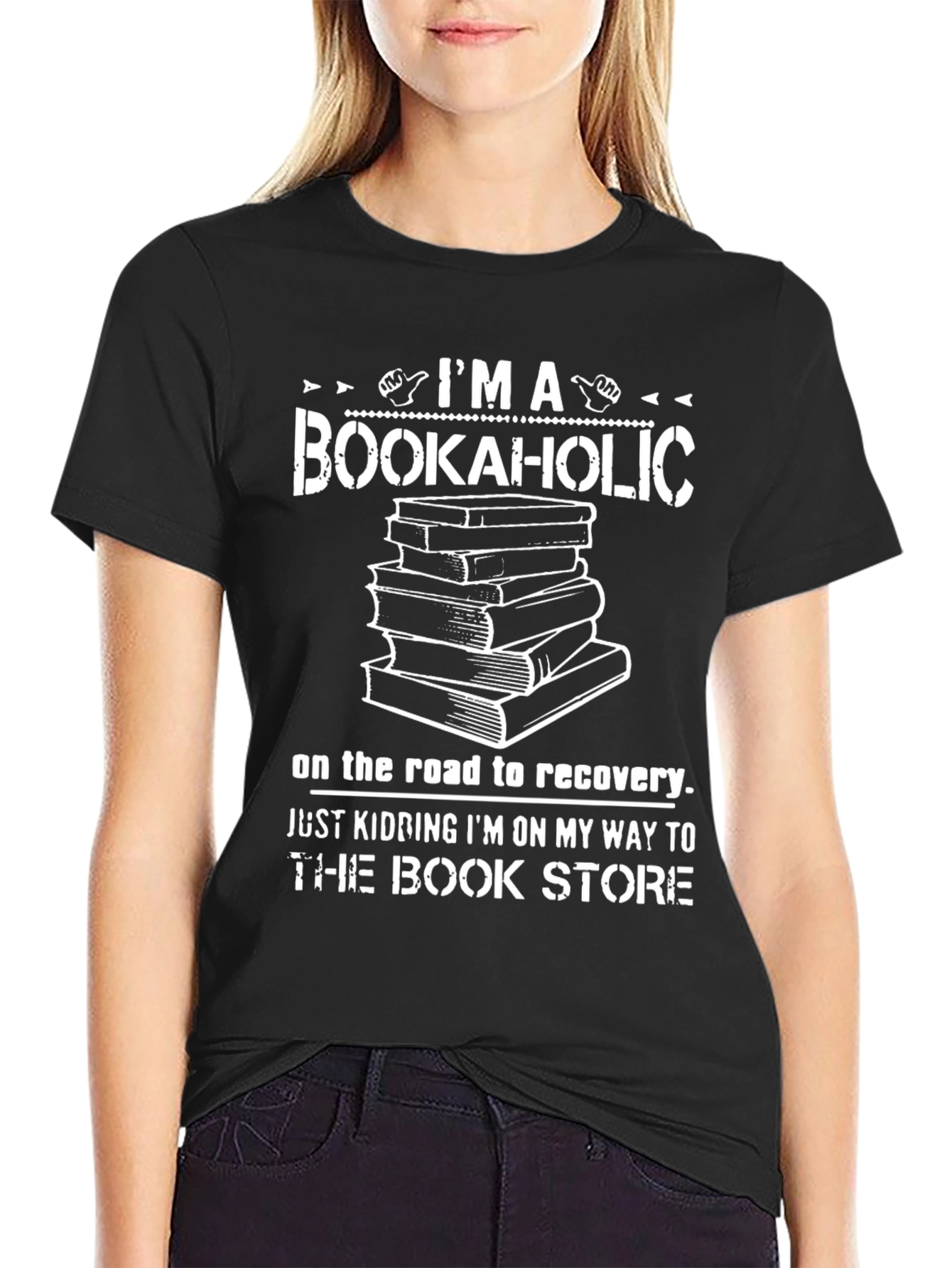 Bookaholic T-Shirt - On the Road to the Bookstore