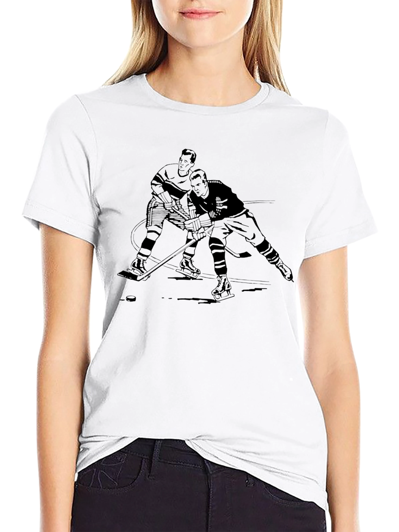 Hockey Players Graphic T-Shirt