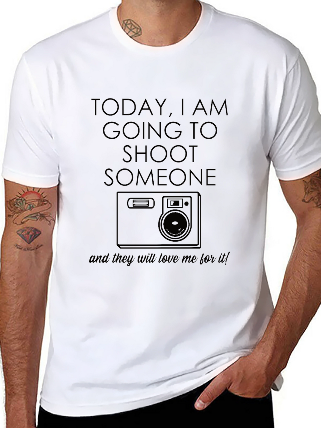 Photography Humor T-Shirt - Shoot Someone With Camera!