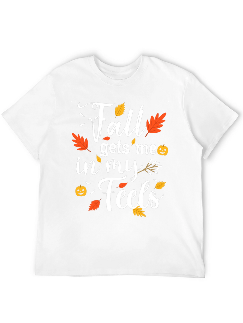 Fall Gets Me In My Feels Black T-Shirt
