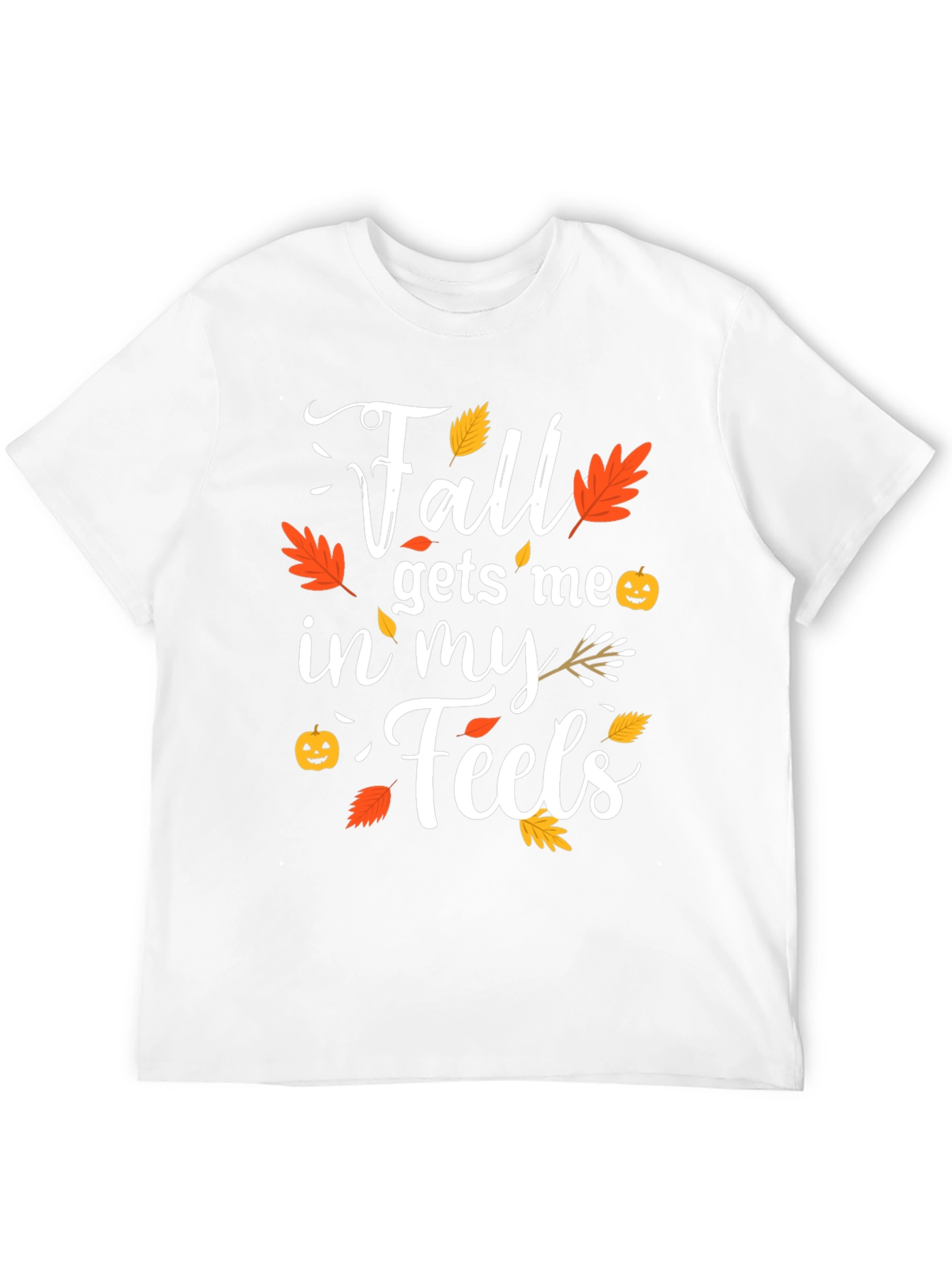 Fall Gets Me In My Feels Black T-Shirt