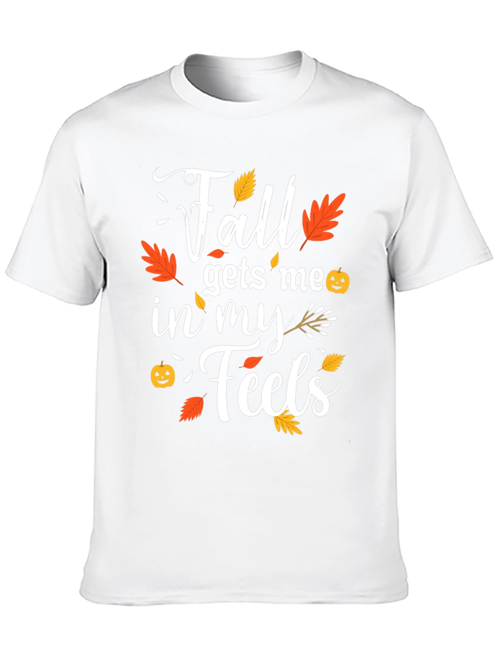 Fall Gets Me In My Feels Black T-Shirt