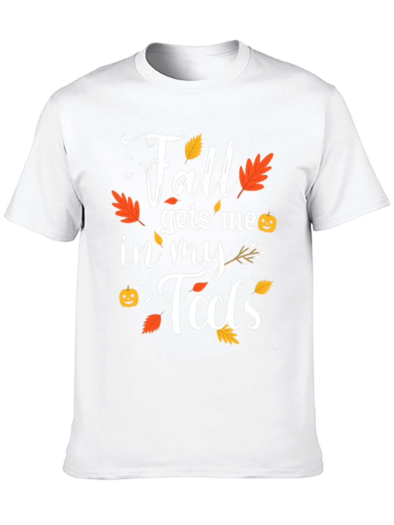 Fall Gets Me In My Feels Black T-Shirt