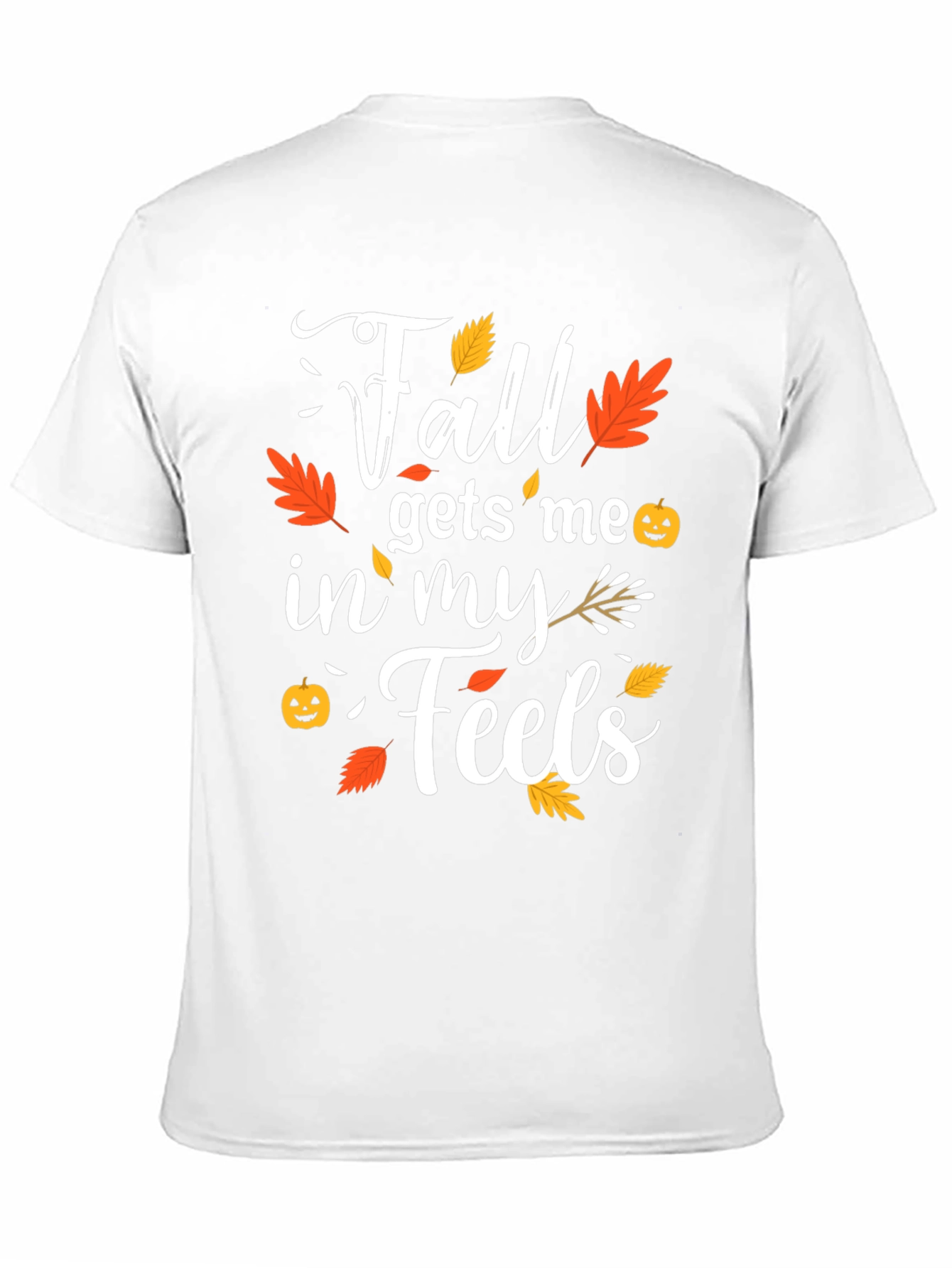 Fall Gets Me In My Feels Black T-Shirt
