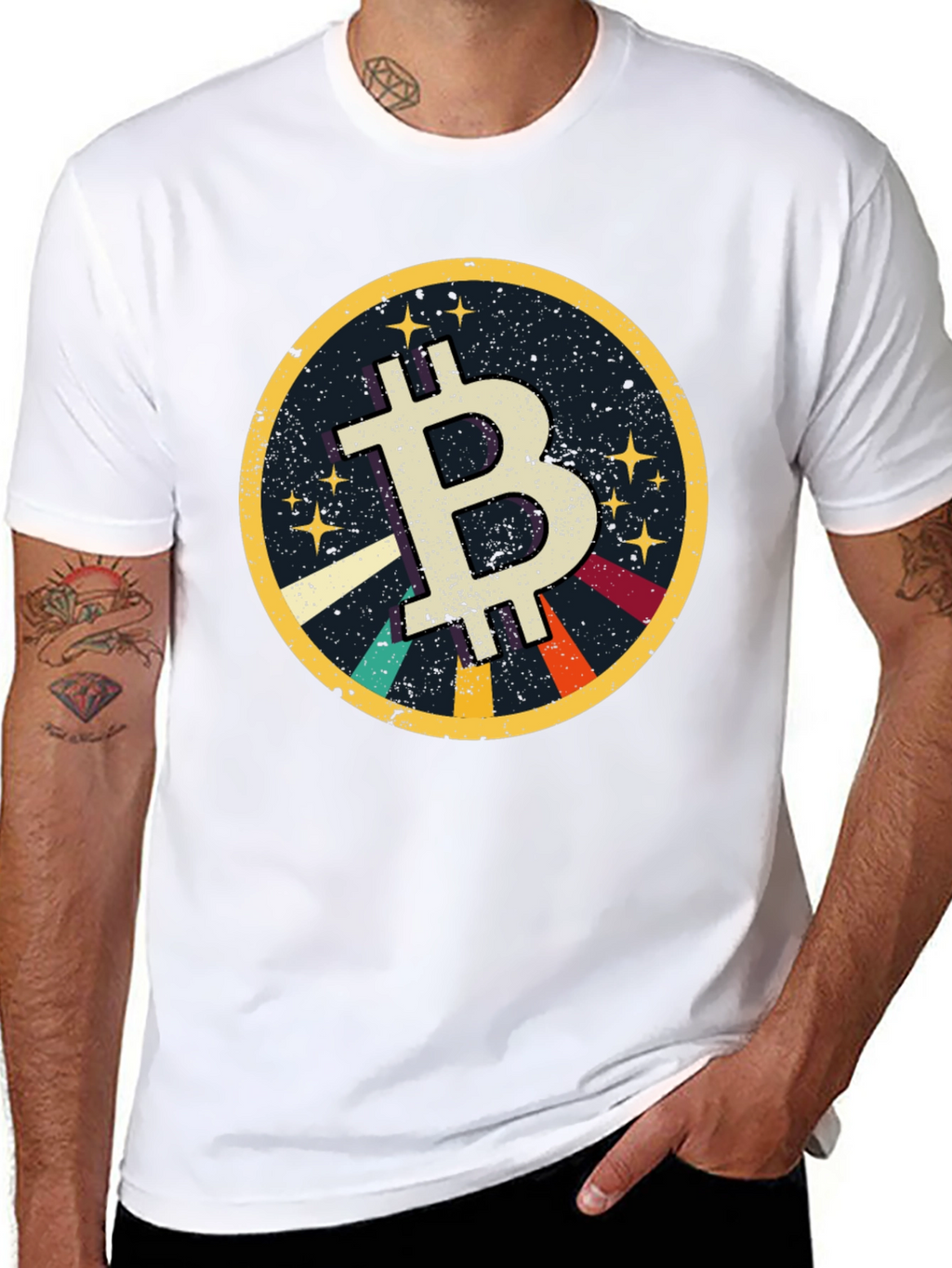 Bitcoin Retro Graphic Tee - Crypto Currency T-Shirt