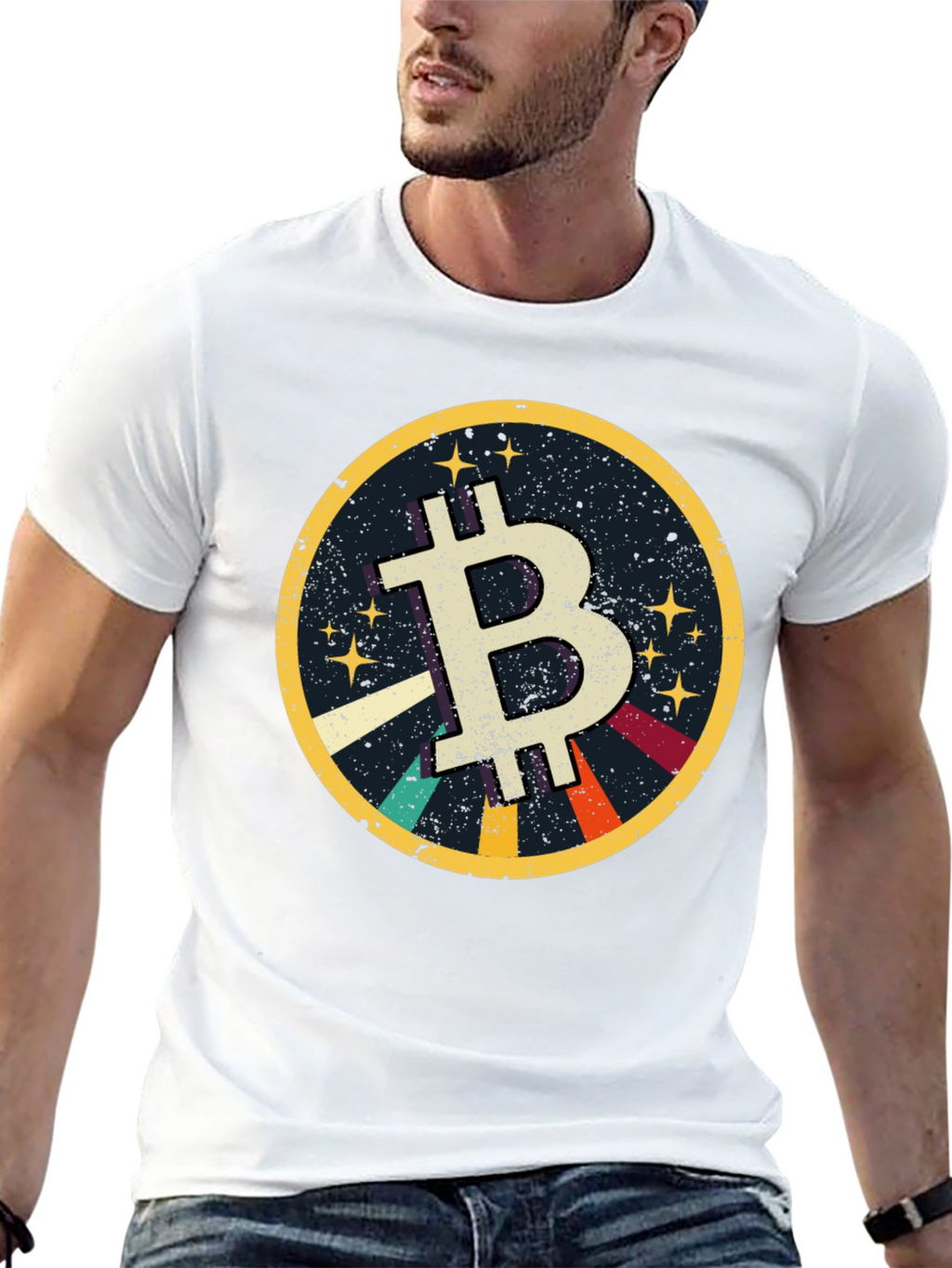 Bitcoin Retro Graphic Tee - Crypto Currency T-Shirt