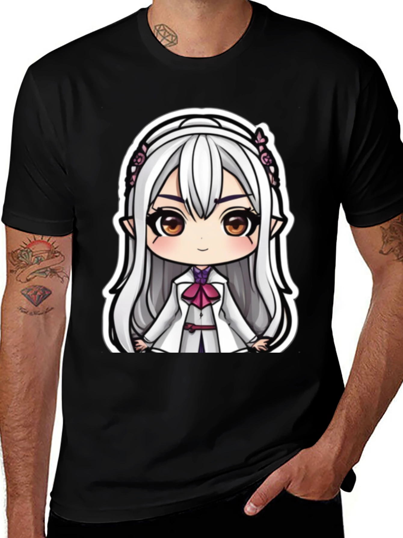 Anime Girl Graphic Tee - Cute Cartoon Character T-Shirt