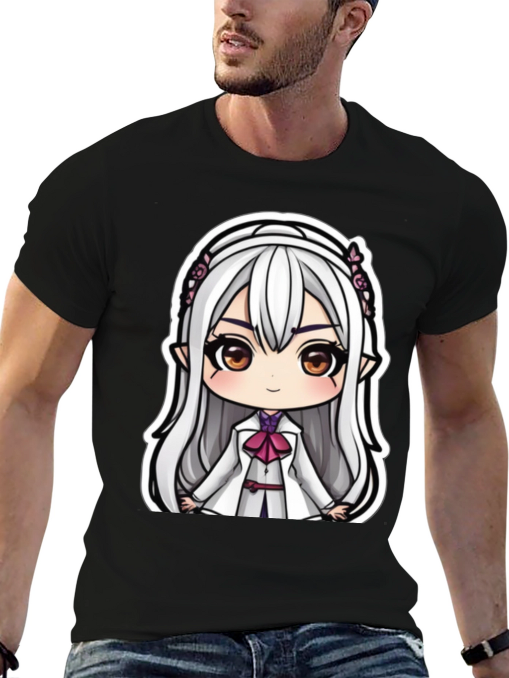 Anime Girl Graphic Tee - Cute Cartoon Character T-Shirt
