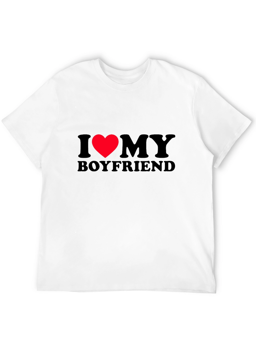 I Heart My Boyfriend T-Shirt - Black Classic Fit