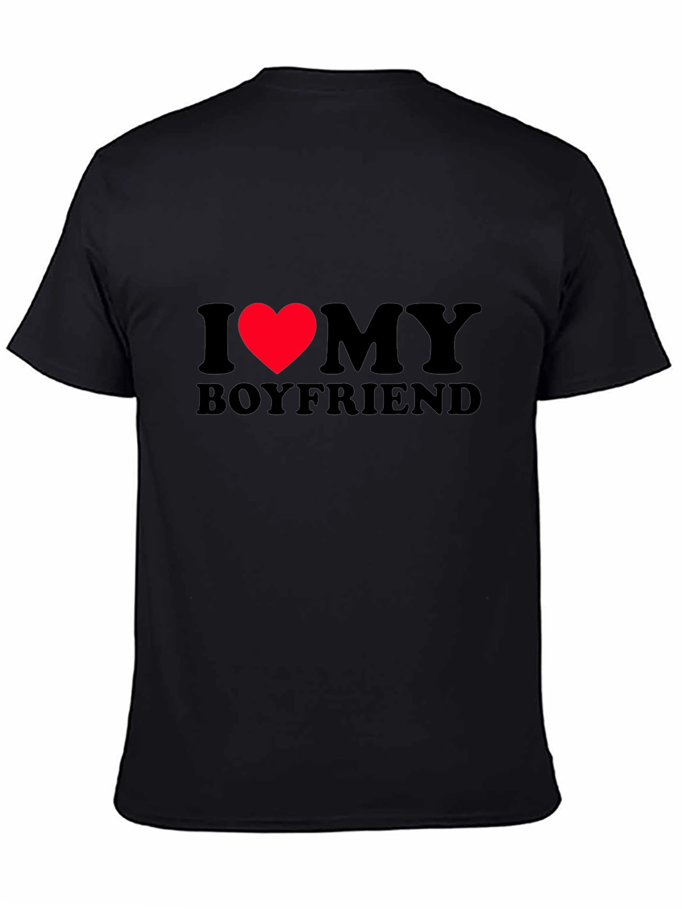 I Heart My Boyfriend T-Shirt - Black Classic Fit