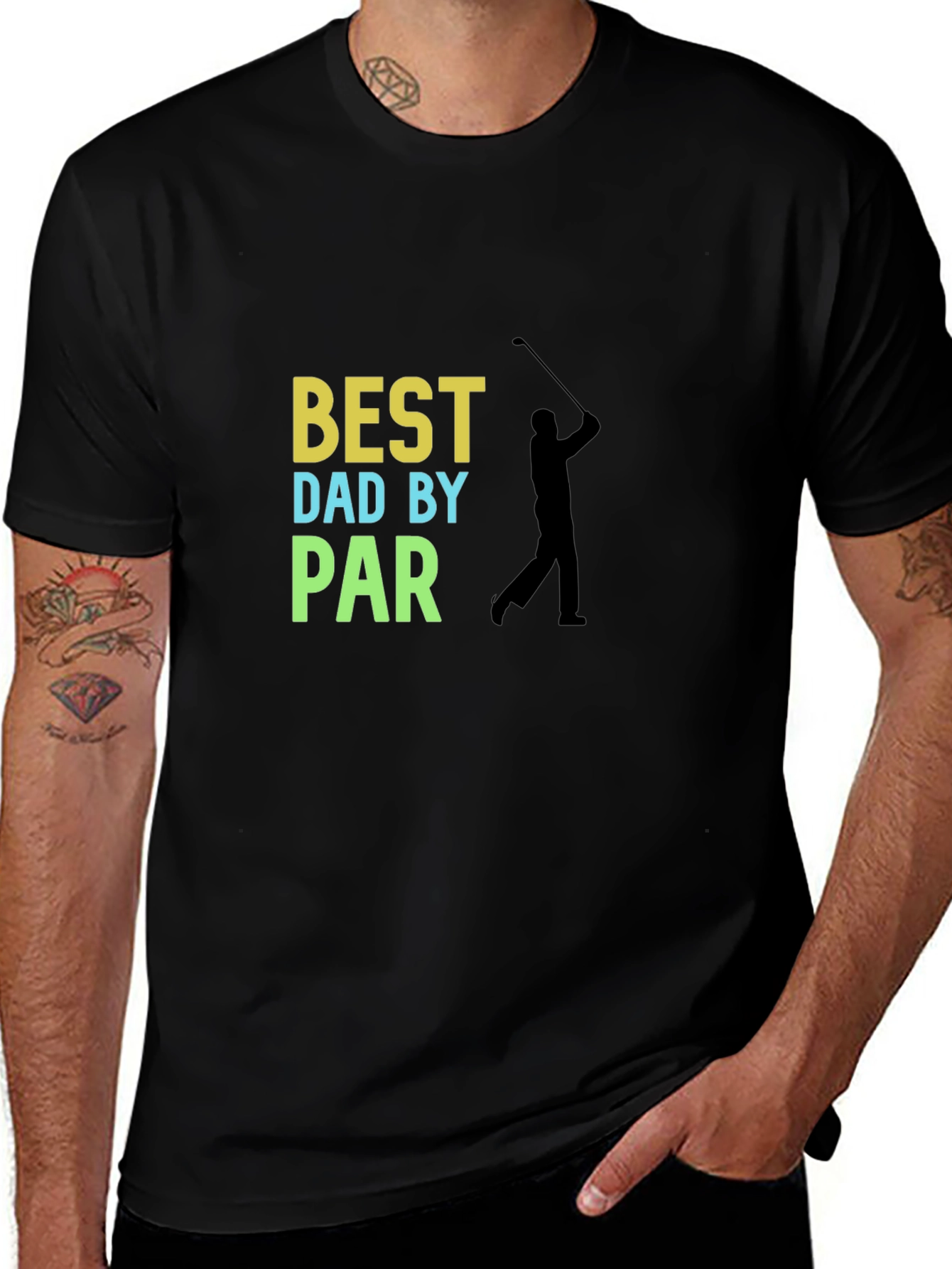 Best Dad By Par Golf T-Shirt - Gift for Golf Dad
