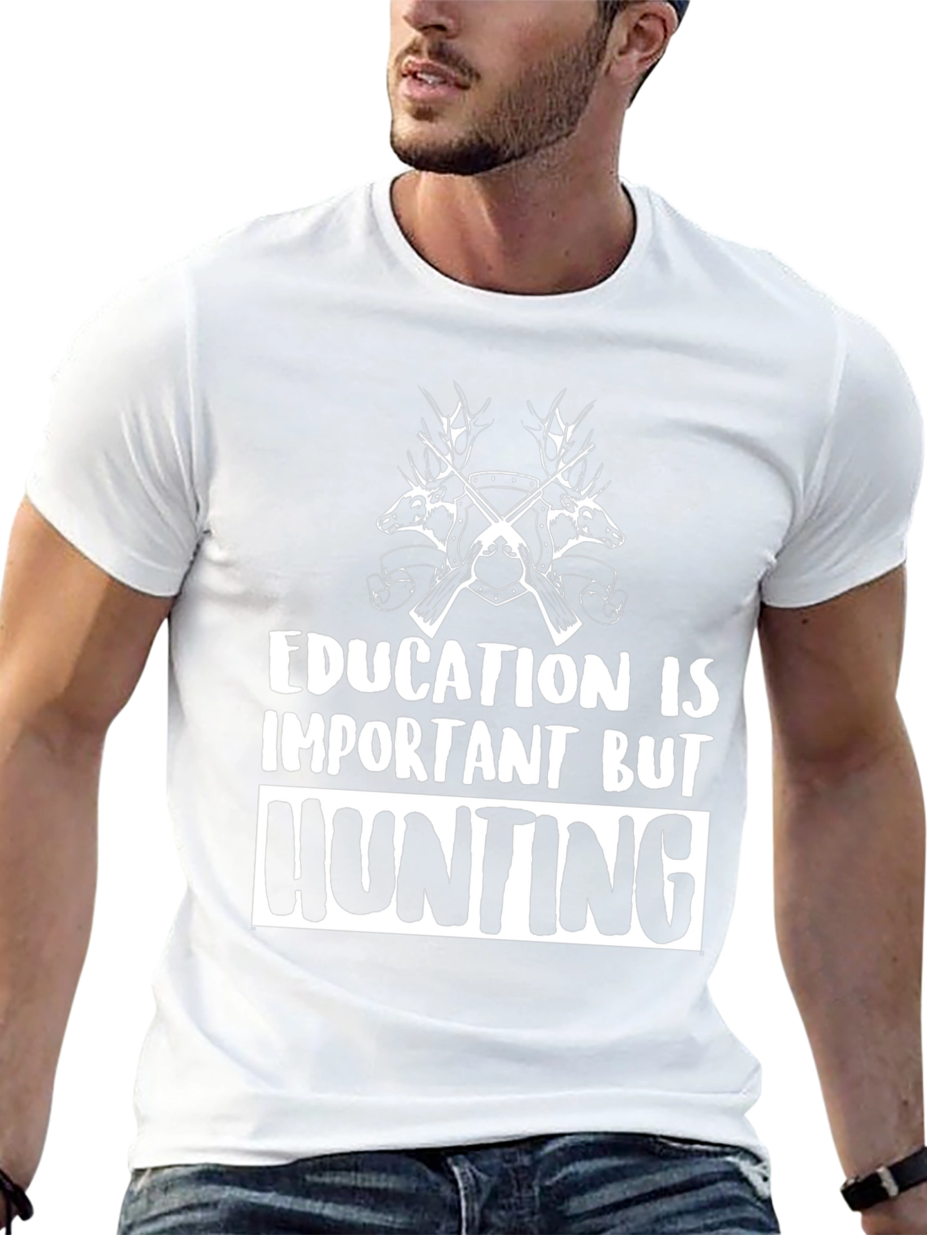 Education Is Important But Hunting T-Shirt