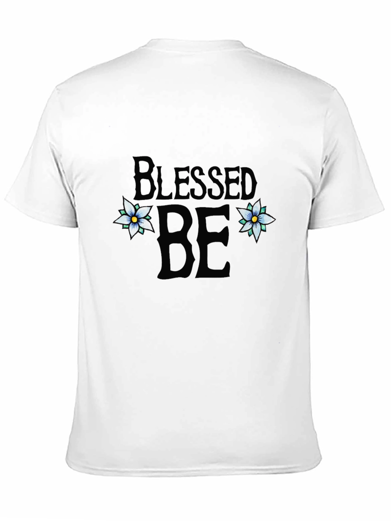 Blessed Be Floral Graphic Tee - Black