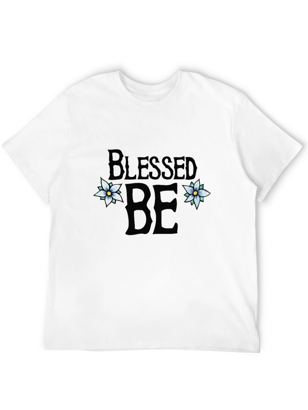 Blessed Be Floral Graphic Tee - Black