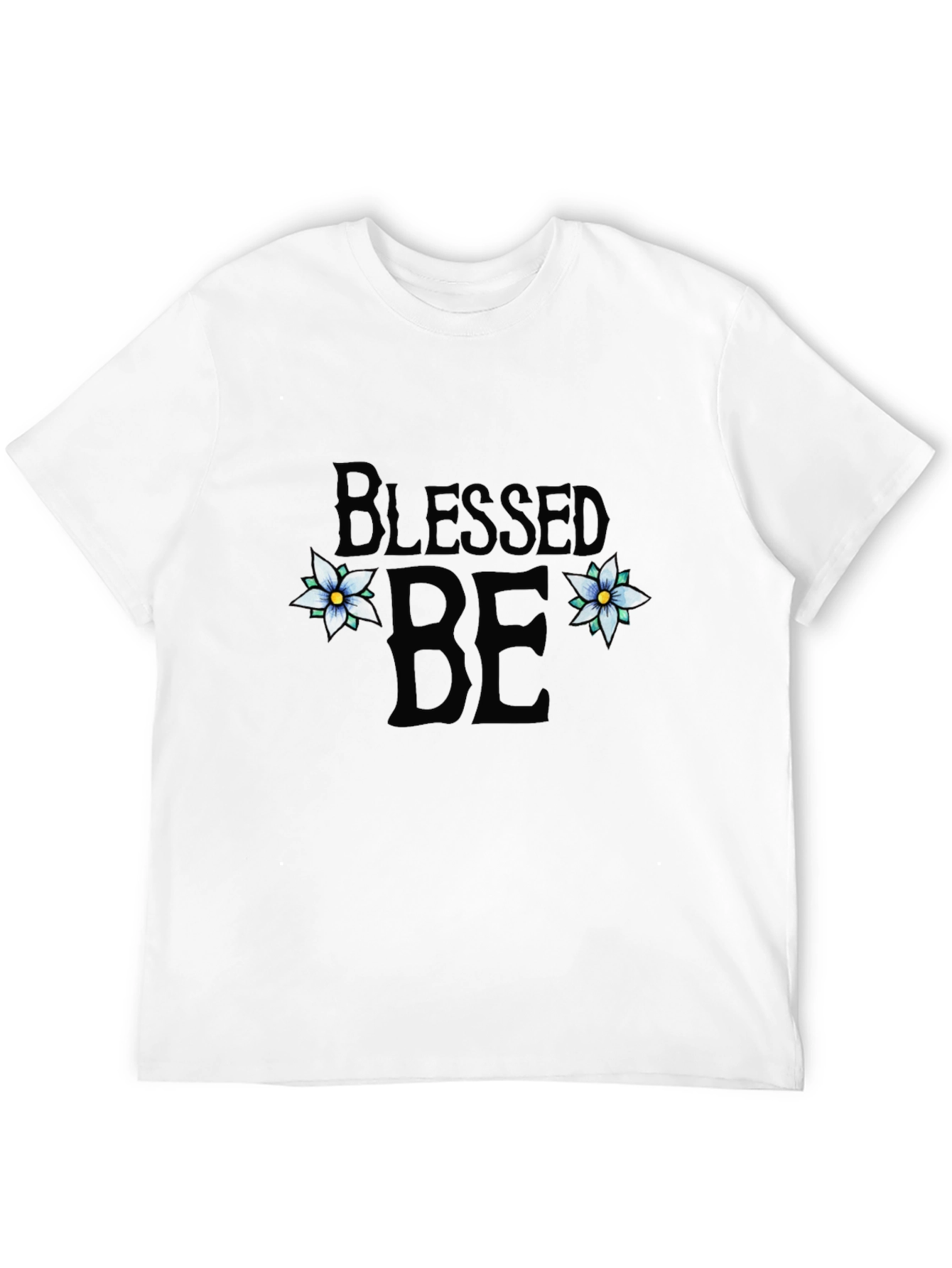 Blessed Be Floral Graphic Tee - Black