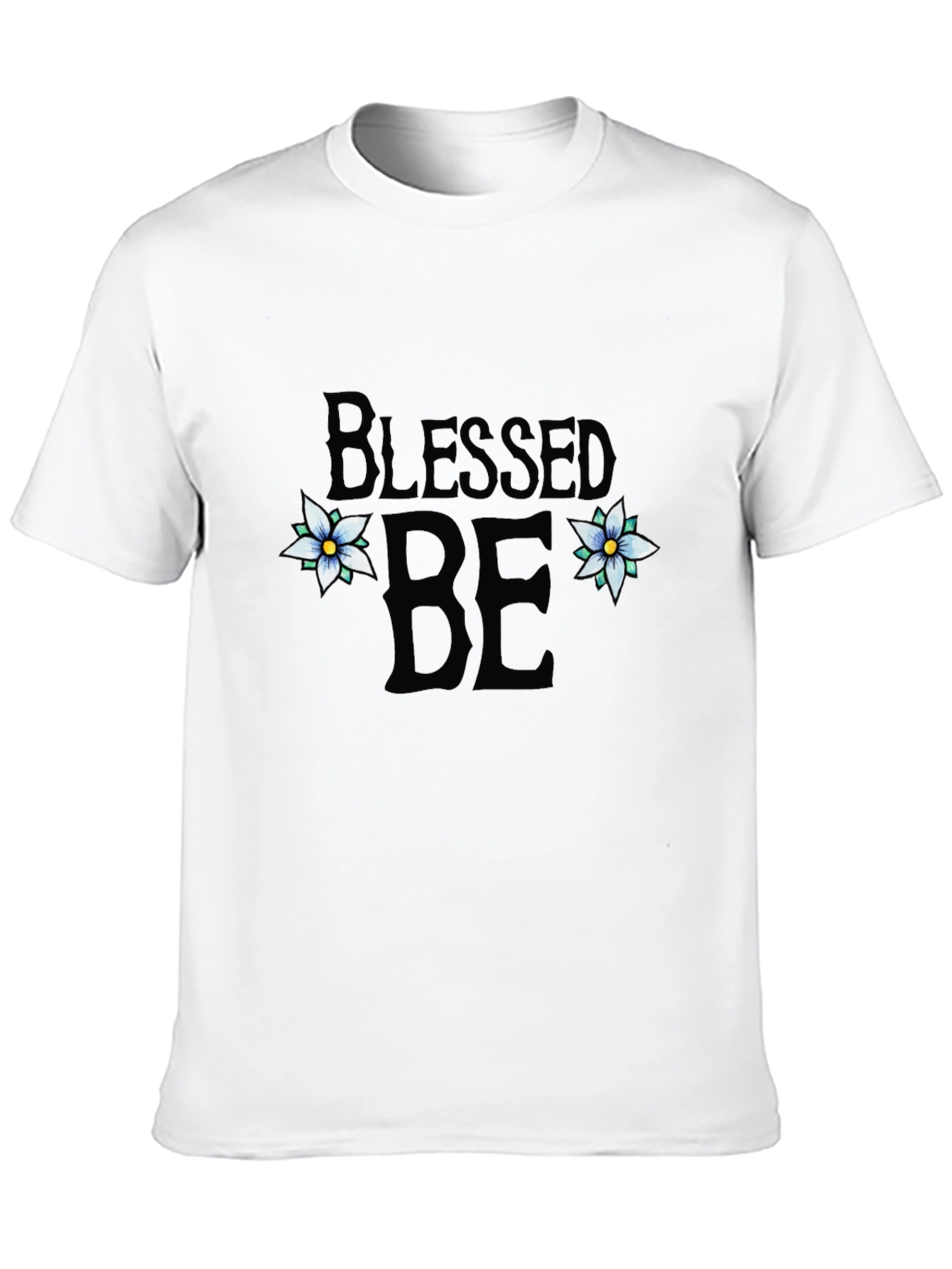 Blessed Be Floral Graphic Tee - Black