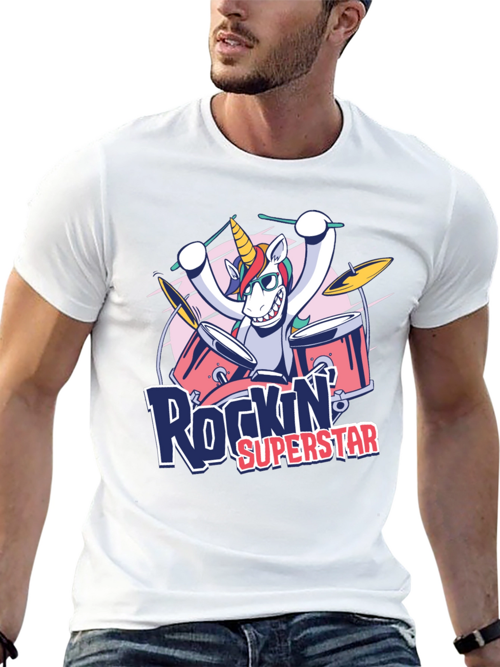 Rockin Superstar Unicorn T-Shirt